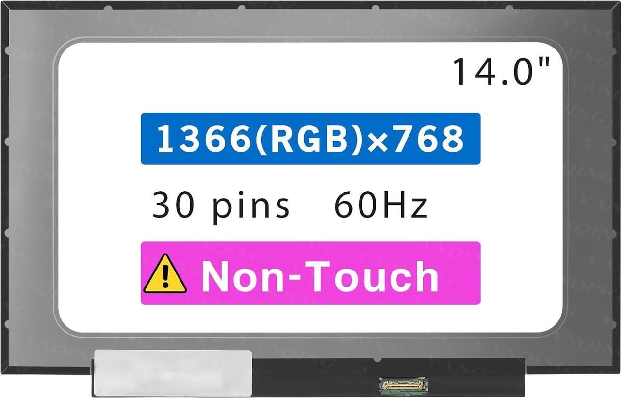Main image of NUOLAISUN Screen Replacement for HP Chromebook 14A-NA0020NR 14A-NA0120NR 14A-NA0010NR 14.0" HD 1366x768 30 pin LCD Non-Touch Screen Display Panel