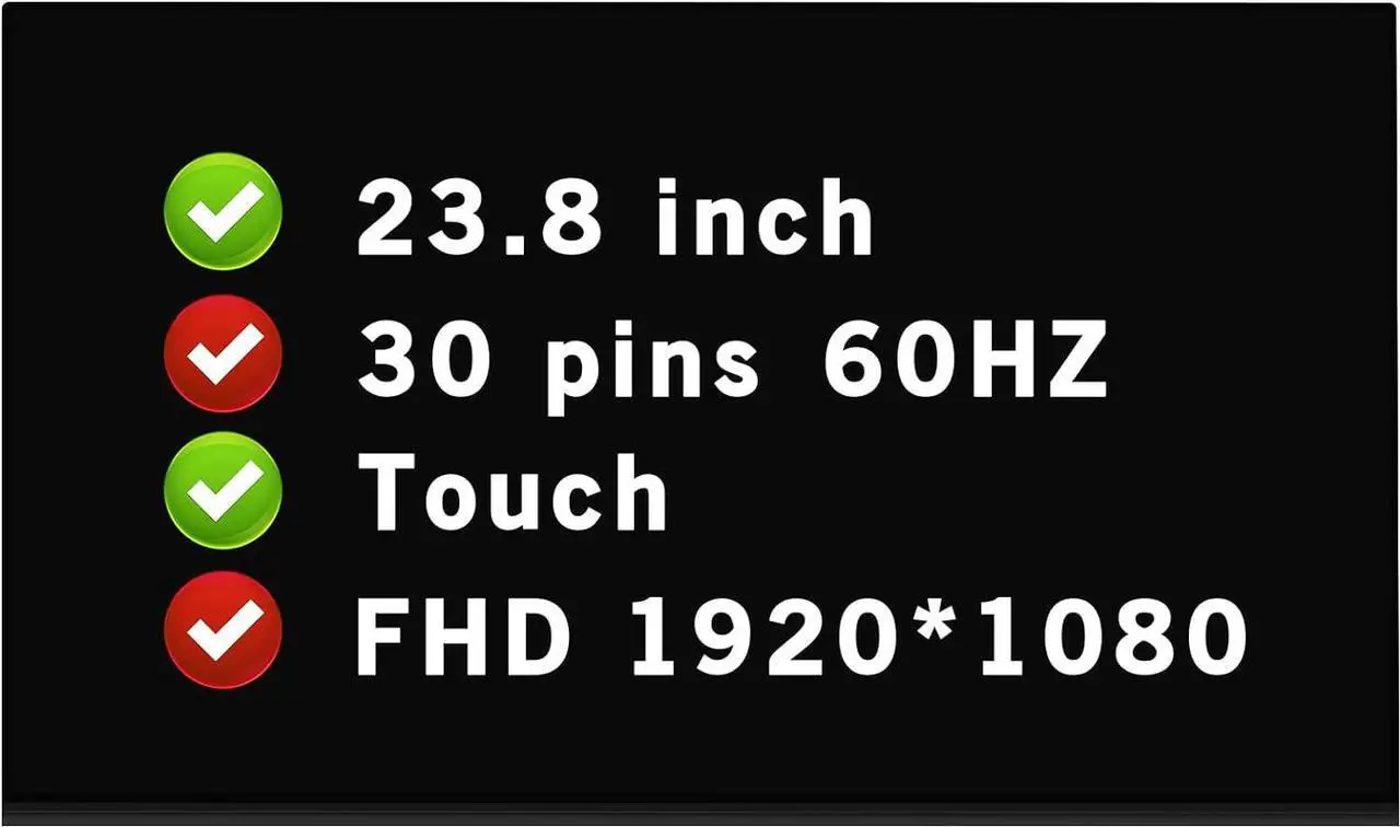 Main image of 23.8" Display Panel LM238WF5 (SS)(A1) Compatible with Dell OptiPlex 7460 All in One FHD 1920 * 1080 30 pins LCD Touch Screen Replacement (Not for Non-Touch)