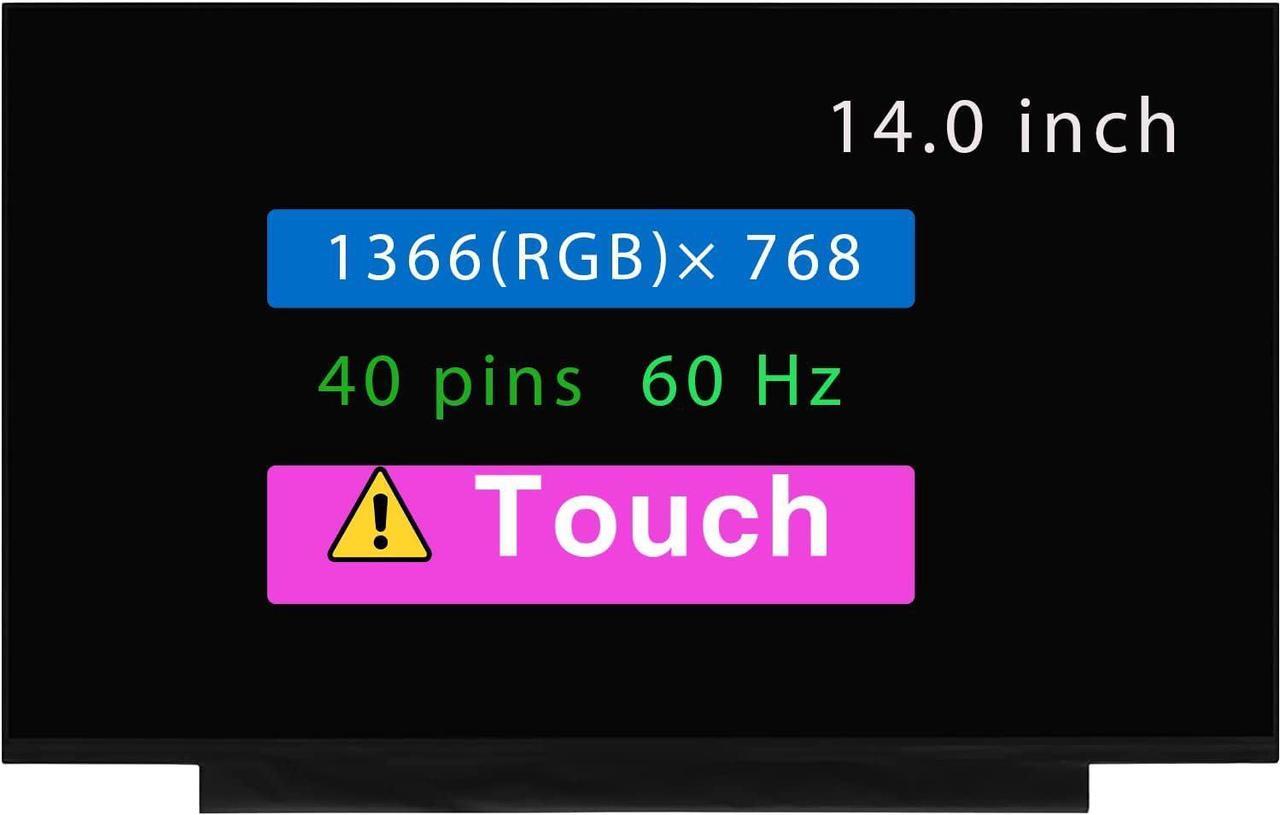 Main image of NUOLAISUN 14.0" Screen Replacement for Acer Chromebook 314 CB314-1HT-P23S LCD Display Panel 40 pin (HD 1366 * 768 Touch)
