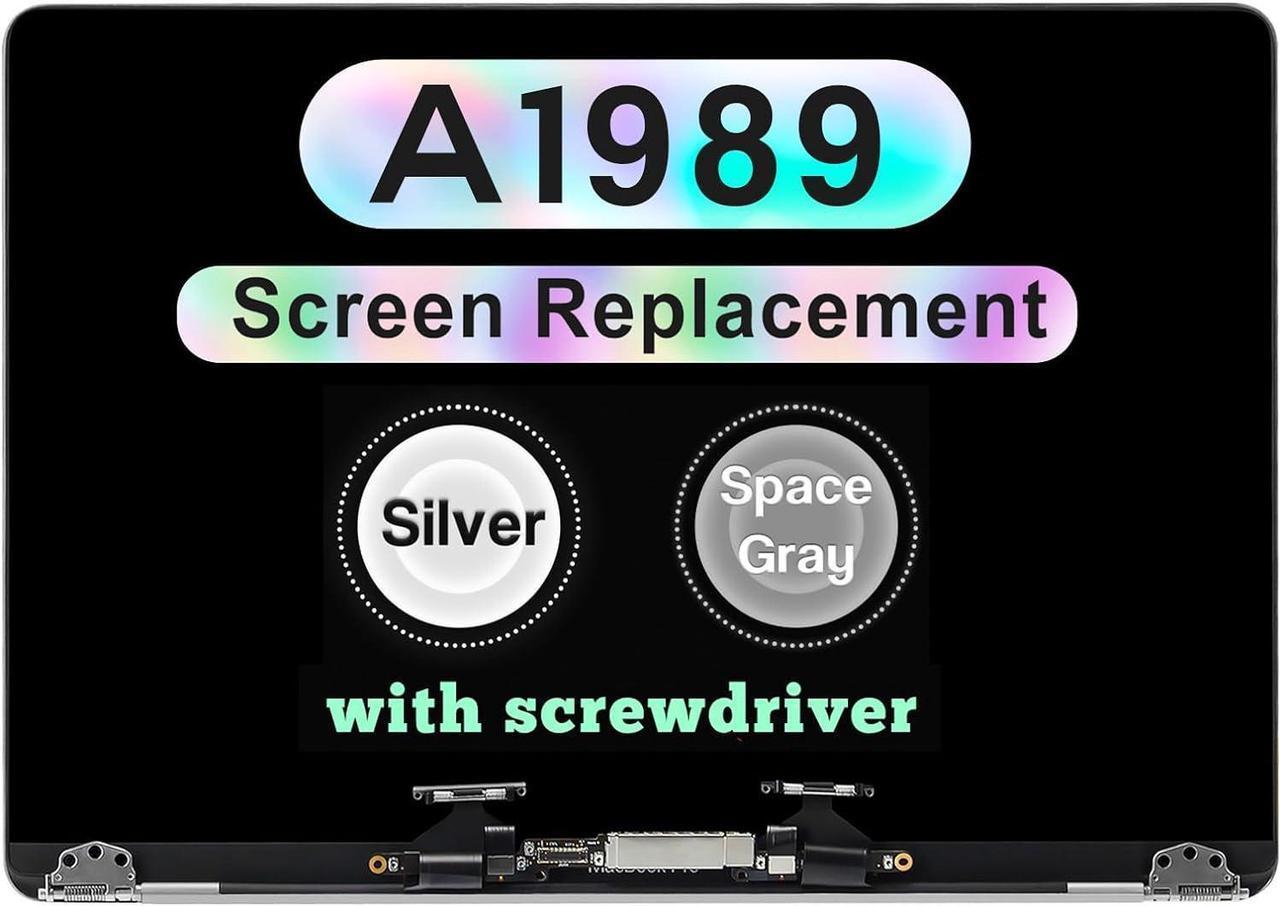 Main image of NUOLAISUN 13.3" New Screen Replacement for MacBook Pro A1989 A2159 A2251 A2289 Late 2018 Mid 2019 EMC 3214 EMC 3358 EMC 3301 LCD Screen Retina Display Full Assembly (Gray)