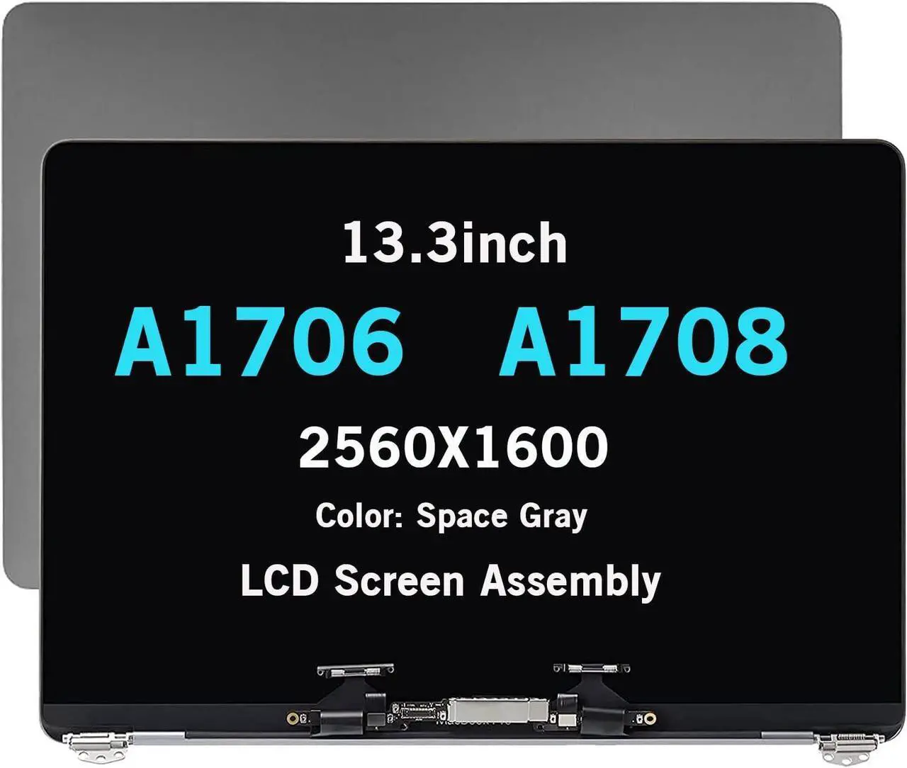 Main image of NUOLAISUN Screen Replacement for MacBook Pro 13.3in A1706 A1708 Late 2016 Mid 2017 Retina LCD Screen Display Assembly Kit EMC 3071 EMC 3163 EMC 2978 EMC 3164 661-05095 661-05096 (Space Gray)