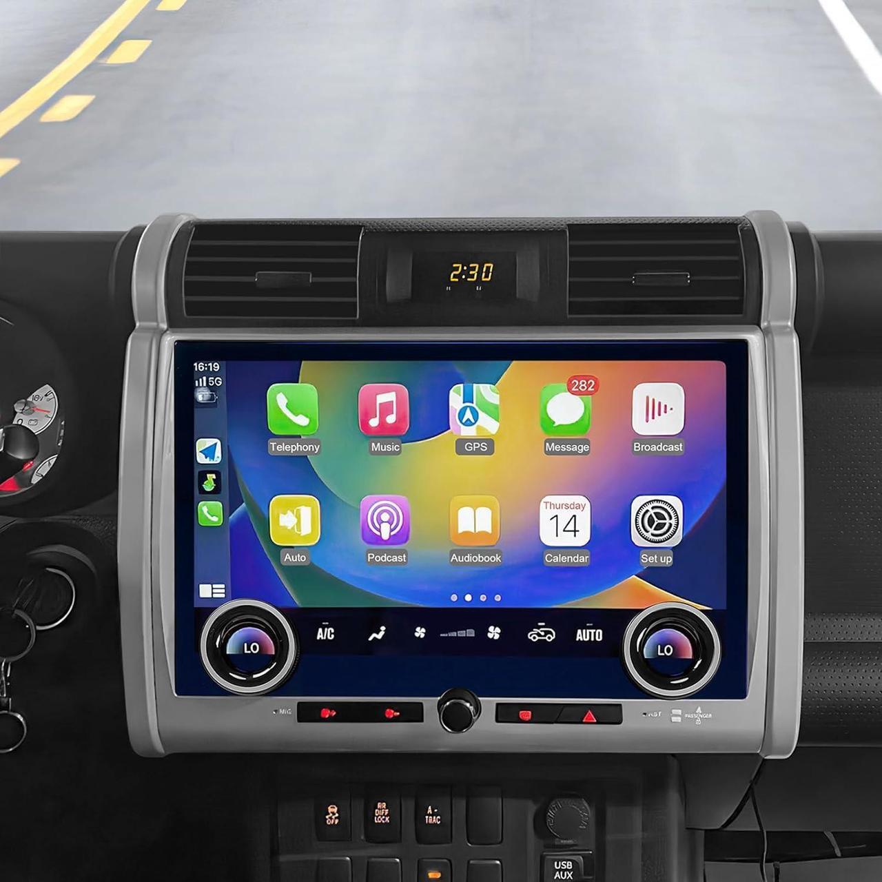 Alt view image 3 of 7 - NUOLAISUN Replacement for Toyota FJ Cruiser Radio Upgrade 2007-2022, Silver 13.3" Android Head Unit TS10, 4+32G, Wireless CarPlay & Android Auto, GPS Navigation, AHD Backup Camera