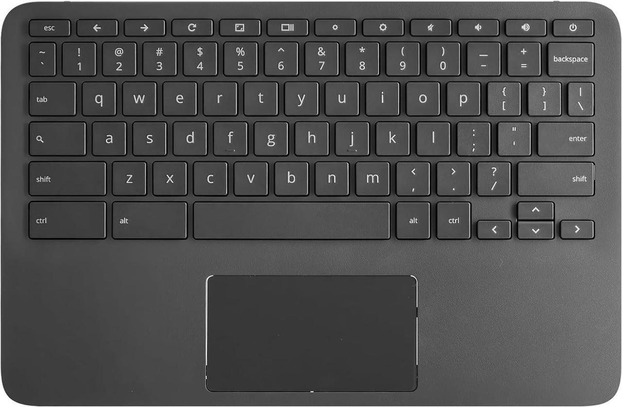 Alt view image 2 of 6 - NUOLAISUN L90338-001 L90339-001 Replacement Upper Case Palmrest for HP Chromebook 11 G8 EE Keyboard Touchpad Assembly Black