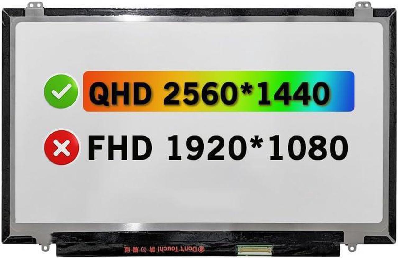 Alt view image 2 of 3 - NUOLAISUN 14.0" LCD Screen Replacement B140QAN01.1 LP140QH1(SP)(D3) for HP Elitebook 840 G3 840 G4 823952-001 806862-005 849782-001 Non-Touch Display Panel QHD 2560 * 1440 40 Pins