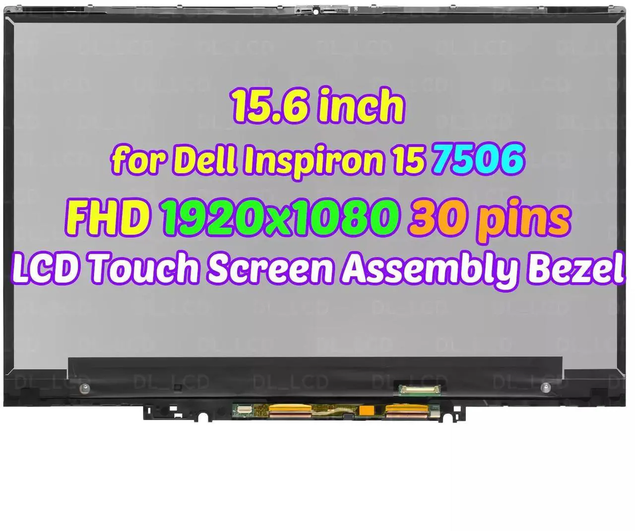 Main image of NUOLAISUN FHD 1920×1080 IPS LCD Touch Screen Assembly for Dell Inspiron 15 7506 2-in-1 P97F P97F005