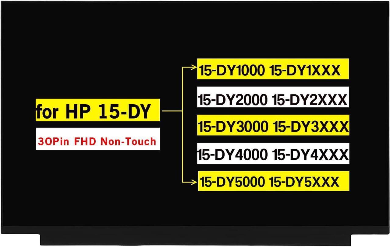Main image of NUOLAISUN Replacement for HP 15-DY 15-DY1000 15-DY1XXX 15-DY2000 15-DY3000 15-DY3XXX 15-DY2XXX 15-DY4000 15-DY4XXX 15-DY5000 15-DY5XXX LCD Screen Display Panel (30pin FHD 1920 * 1080 Non-Touch)