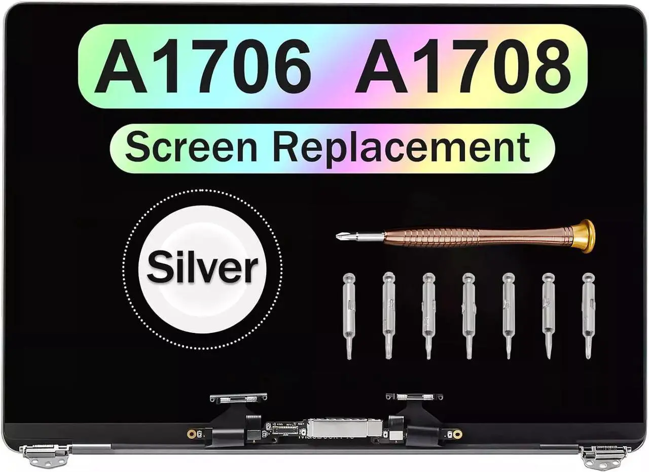 Main image of NUOLAISUN LCD Screen Replacement for MacBook Pro 13" A1706 A1708 Late 2016 Mid 2017 EMC 3071 EMC 2978 EMC 3164 EMC 3163 Retina LCD Screen Display Full Assembly (Sliver)