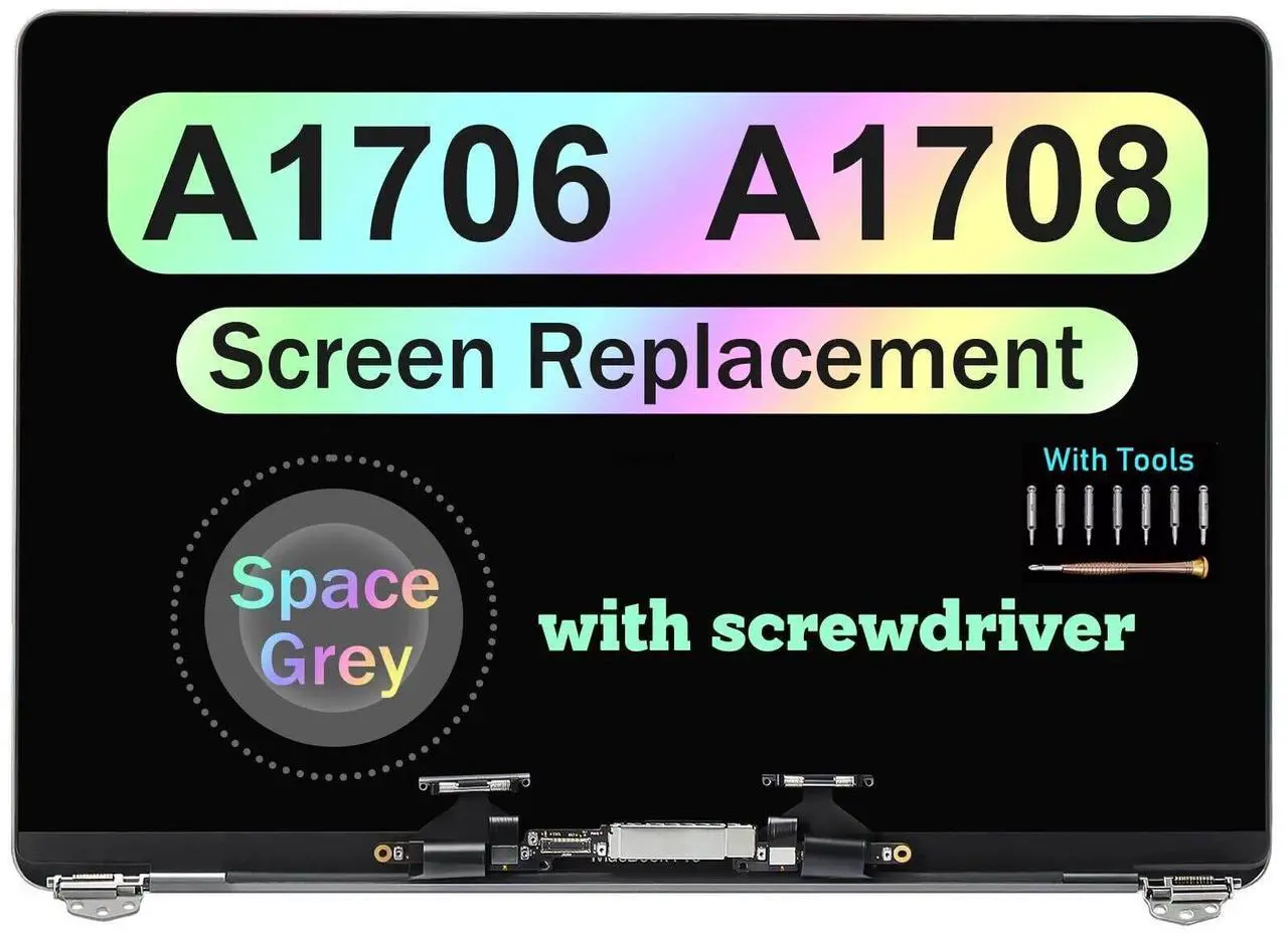 Main image of NUOLAISUN Replacement for MacBook Pro A1706 A1708 EMC 3071 EMC 3163 EMC 2978 EMC 3164 Late 2016 Mid 2017 Retina LCD Display Screen Complete Full Assembly Kit 661-05095 661-05096 13" (Space Gray)