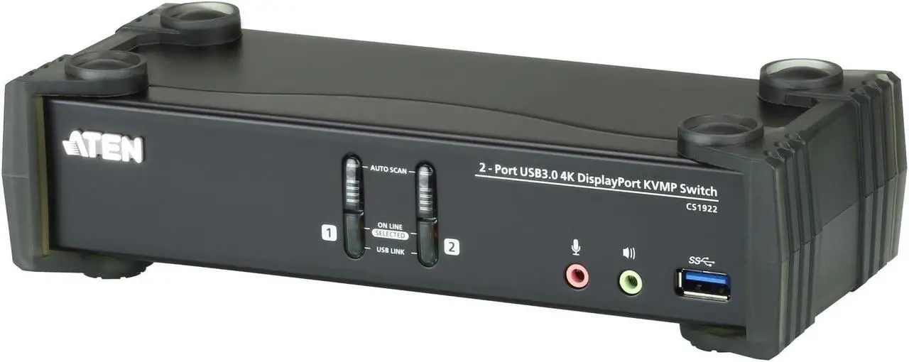 Alt view image 8 of 14 - ATEN CS1922 2-Port USB 3.0 4K DisplayPort KVMP Switch