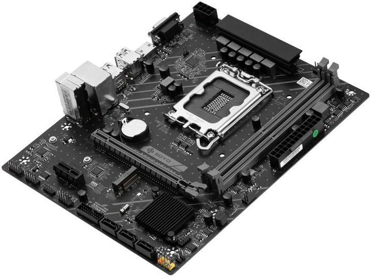 Alt view image 6 of 6 - SOYO Classic H610M Dual channel DDR4 Computer Motherboard PCIE4.0x16 M.2 SSD Support CPU 12400/12400F/12700(INTEL H610/LGA 1700)