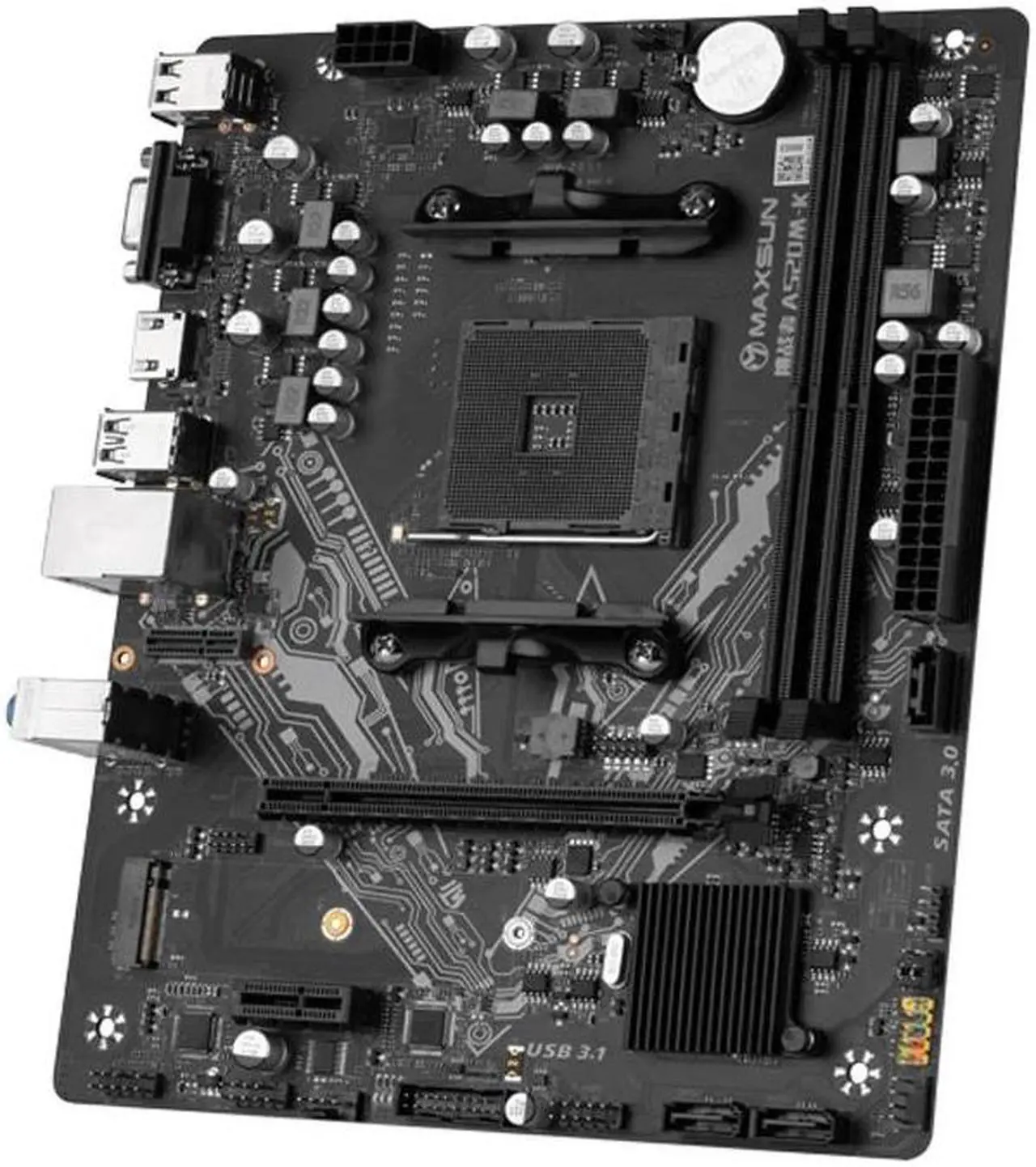 Alt view image 5 of 6 - MAXSUN Gaming Motherboard A520M-K Support RAM DDR4 M.2 USB3.2 STAT3.0 Ryzen R3 R5 AM4 CPU Desktop Computer components