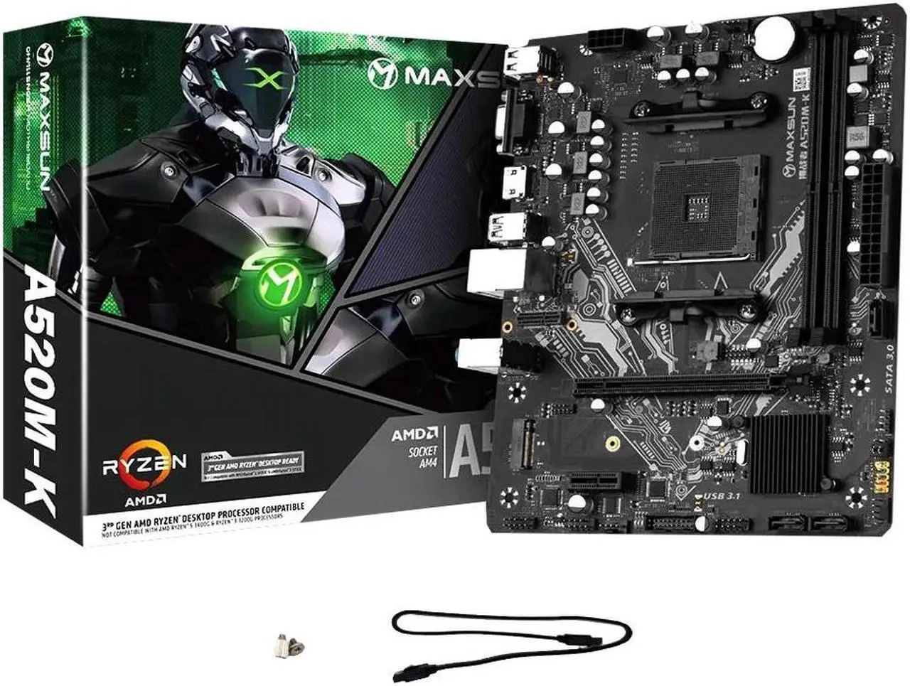 Main image of MAXSUN Gaming Motherboard A520M-K Support RAM DDR4 M.2 USB3.2 STAT3.0 Ryzen R3 R5 AM4 CPU Desktop Computer components