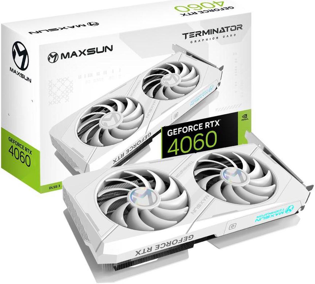 Alt view image 2 of 7 - MAXSUN GeForce RTX 4060 Terminator  8G OC Graphics Card, 2X WINDFORCE Fans, 8GB 128-bit GDDR6  Support DLSS 3 Video Card For PC
