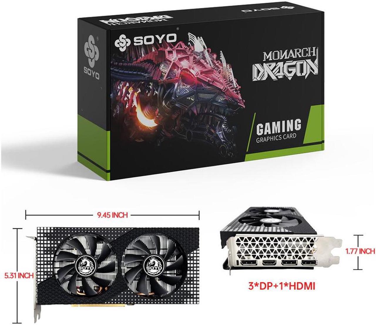 Alt view image 6 of 7 - SOYO RX 6600XT Graphics Card 8G GDDR6 Video Memory 128 Bit PCIE4.0*8 DP Gaming Video Card Full New Desktop GPU