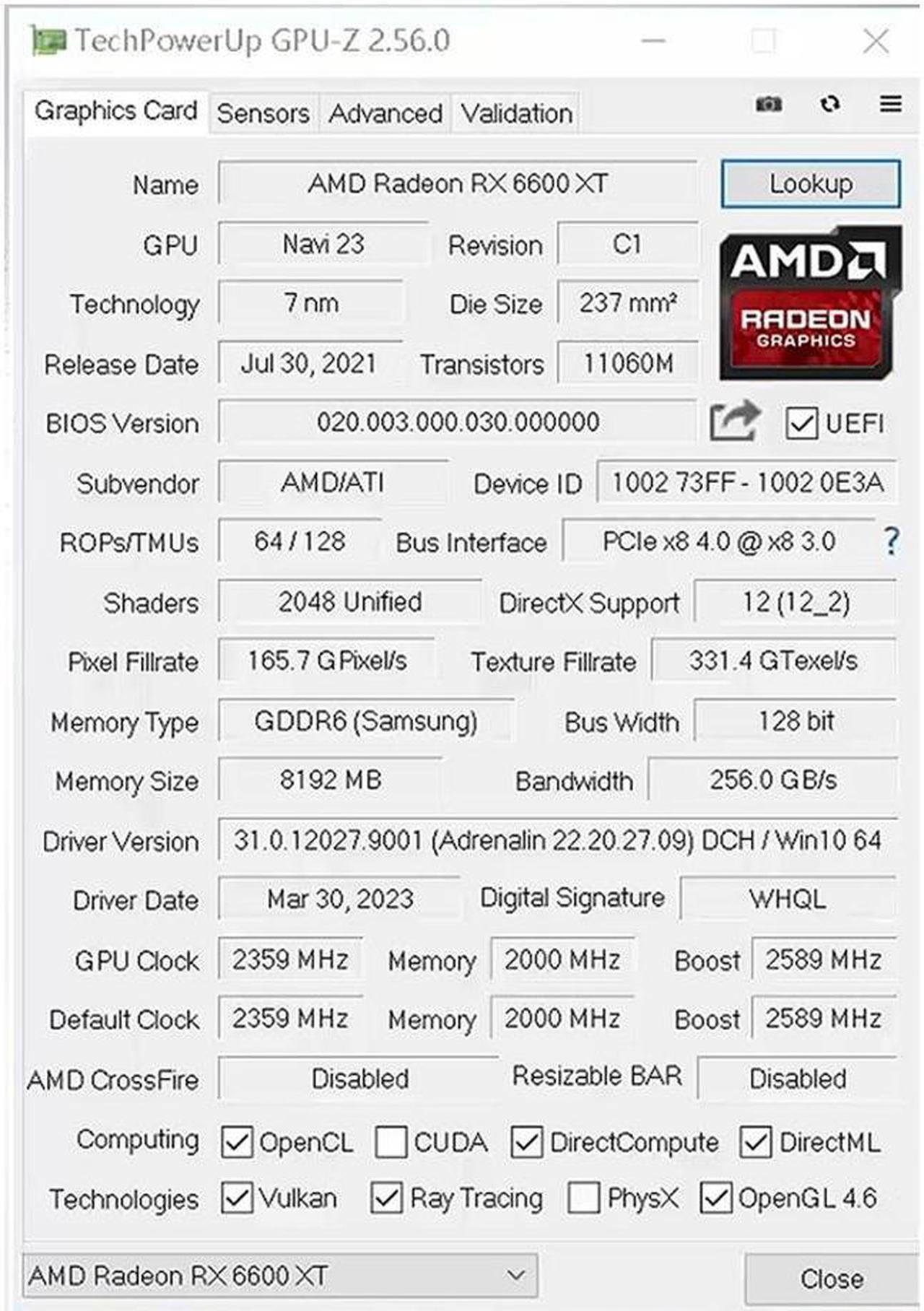 Alt view image 7 of 7 - SOYO RX 6600XT Graphics Card 8G GDDR6 Video Memory 128 Bit PCIE4.0*8 DP Gaming Video Card Full New Desktop GPU