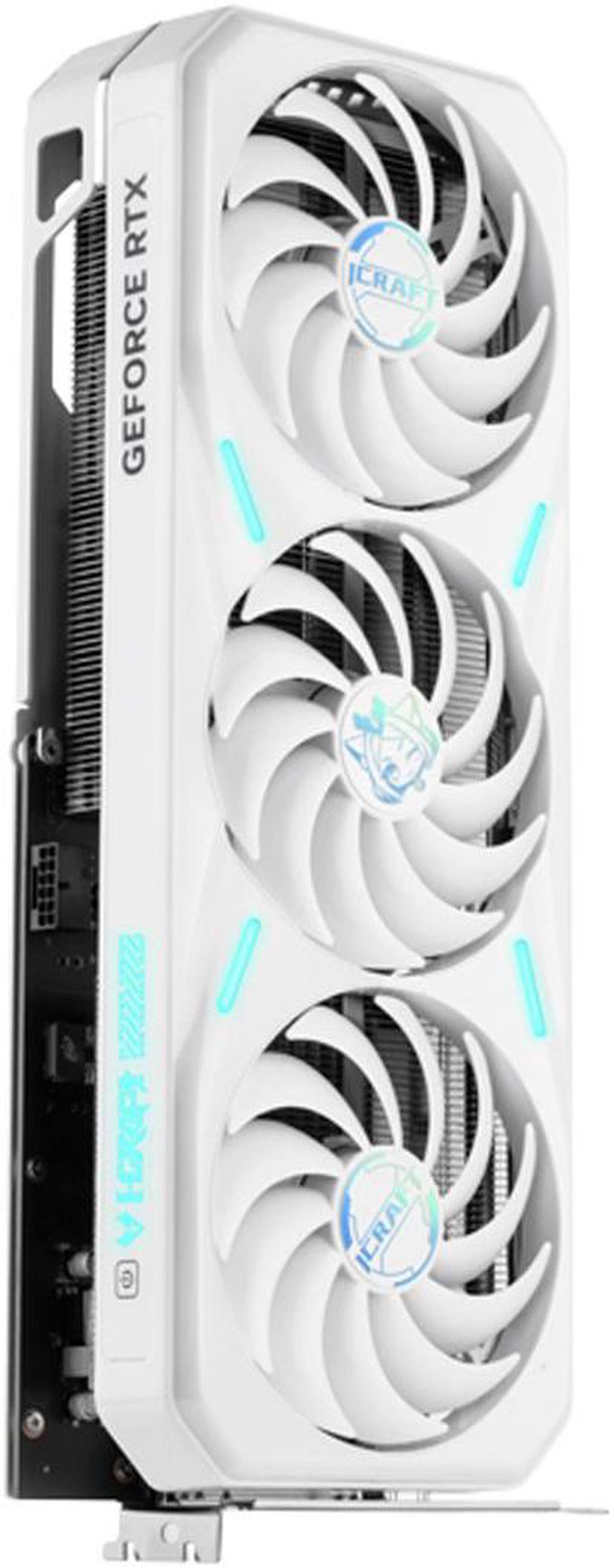 Alt view image 4 of 6 - MAXSUN GeForce RTX 4070 iCraft OC 12G Graphics Card, 3x WINDFORCE Fans, 192-bit, 12GB GDDR6X, PCI Express 4.0 x16, DLSS 3, HDMI 2.1a, DisplayPort 1.4a RGB, Anime White GPU