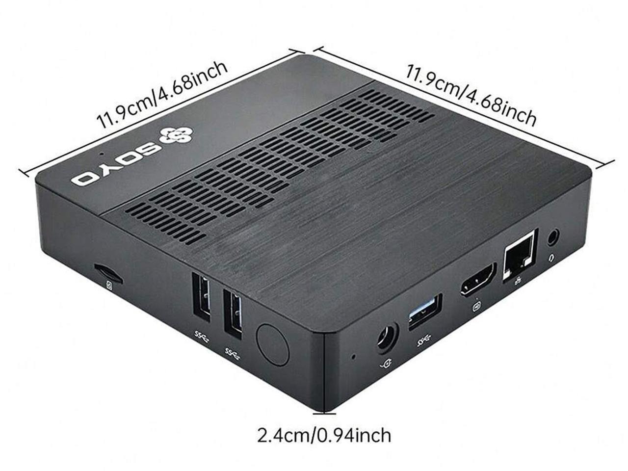 Alt view image 5 of 6 - SOYO M2 Air Mini PC Intel Celeron N4000 CPU Window11 6GB RAM 128GB ROM Dual-Band WiFi HDMI+VGA Portable Mini Computer BT4.2
