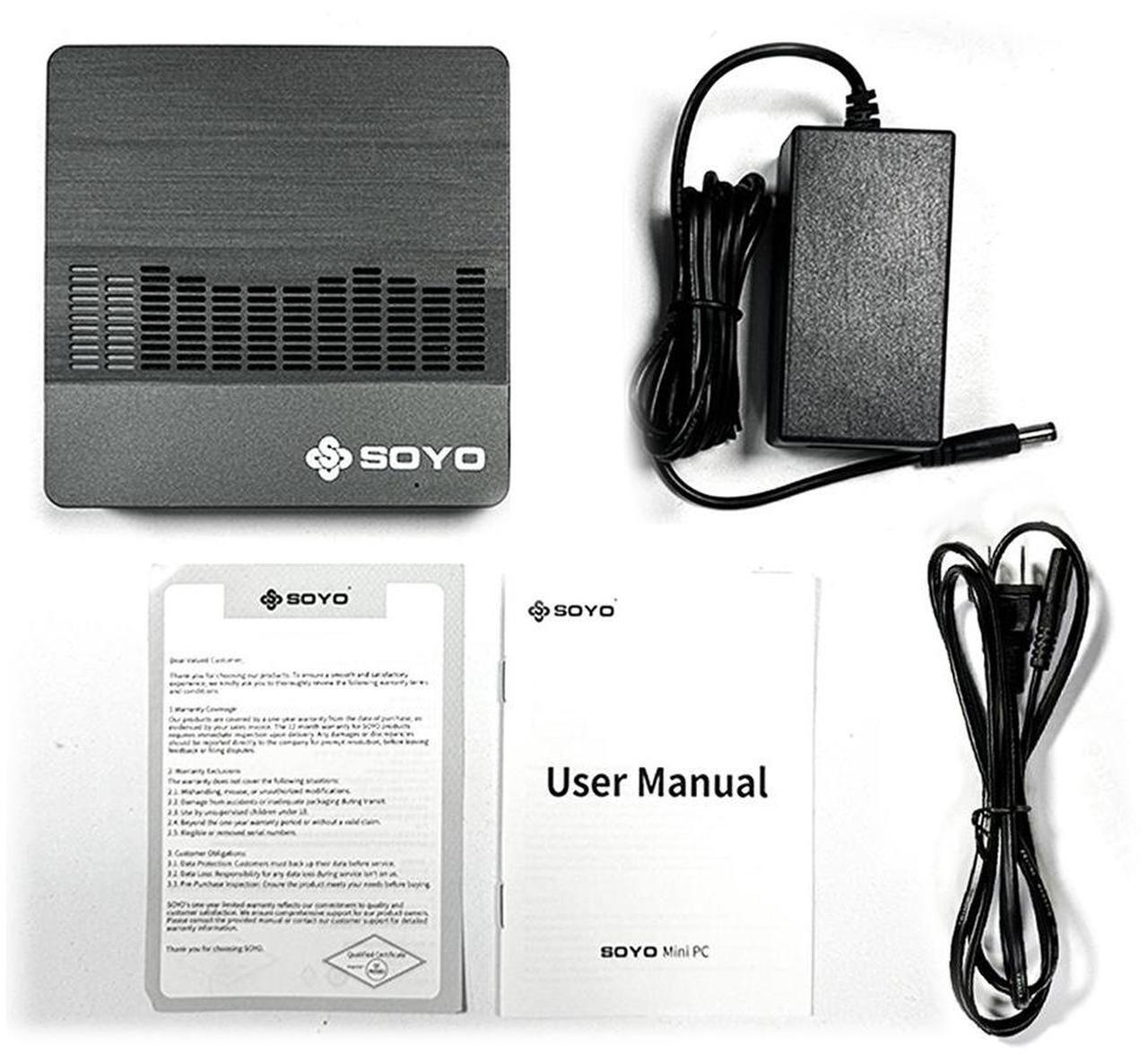 Alt view image 6 of 6 - SOYO M2 Air Mini PC Intel Celeron N4000 CPU Window11 6GB RAM 128GB ROM Dual-Band WiFi HDMI+VGA Portable Mini Computer BT4.2