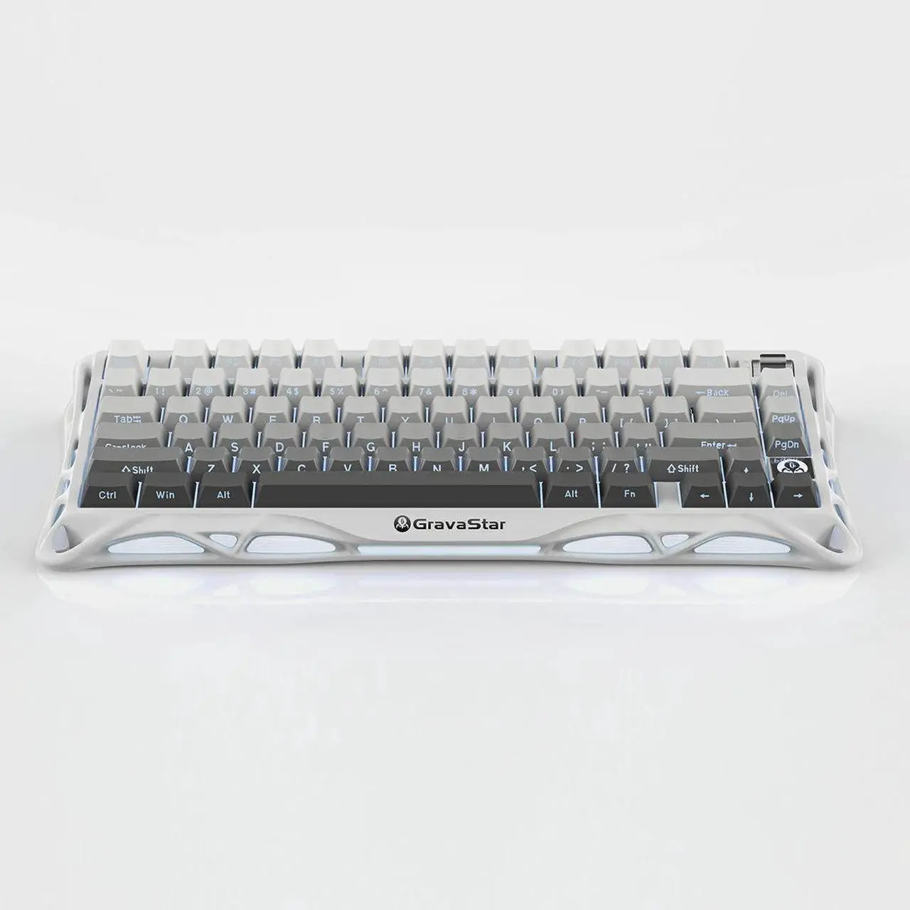 Alt view image 2 of 7 - GravaStar Computer Peripheral Devices, Mercury,K1 75% Wireless Mechanical Gaming Keyboard, Aluminum Alloy Exoskeleton Design, Gasket Custom Keyboard Hot-Swap Socket, Linear Switches, RGB Backlit