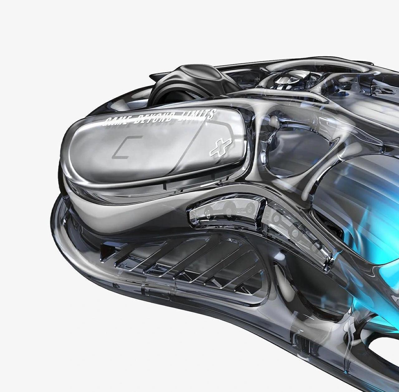 Alt view image 4 of 7 - GravaStar Mercury M2 Wireless Gaming Mouse with 26,000 DPI, PAW3395DM Sensor -79g Lightweight Hollowed-Out Design -5 Programmable Buttons -5 Dynamic Lightsync RGB - Transparent Black