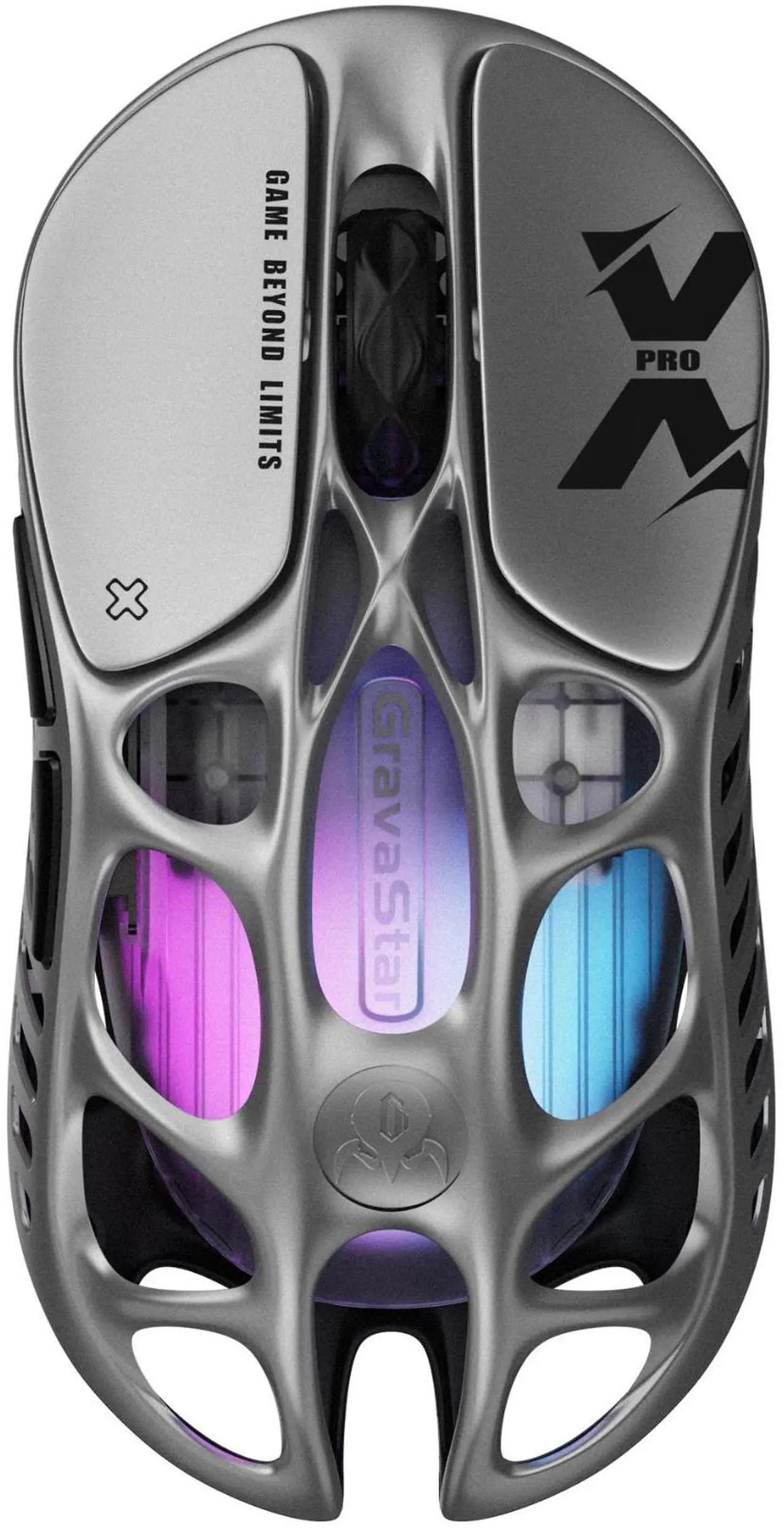 Alt view image 5 of 7 - GravaStar Mercury X Pro Wireless Gaming Mouse  32,000 DPI PAW 3950 Sensor, 8,000Hz Polling Rate, Only 49g, Magnesium Alloy Hollow Frame, RGB Lighting, 5 Programmable Buttons, Tri Mode Connectivity