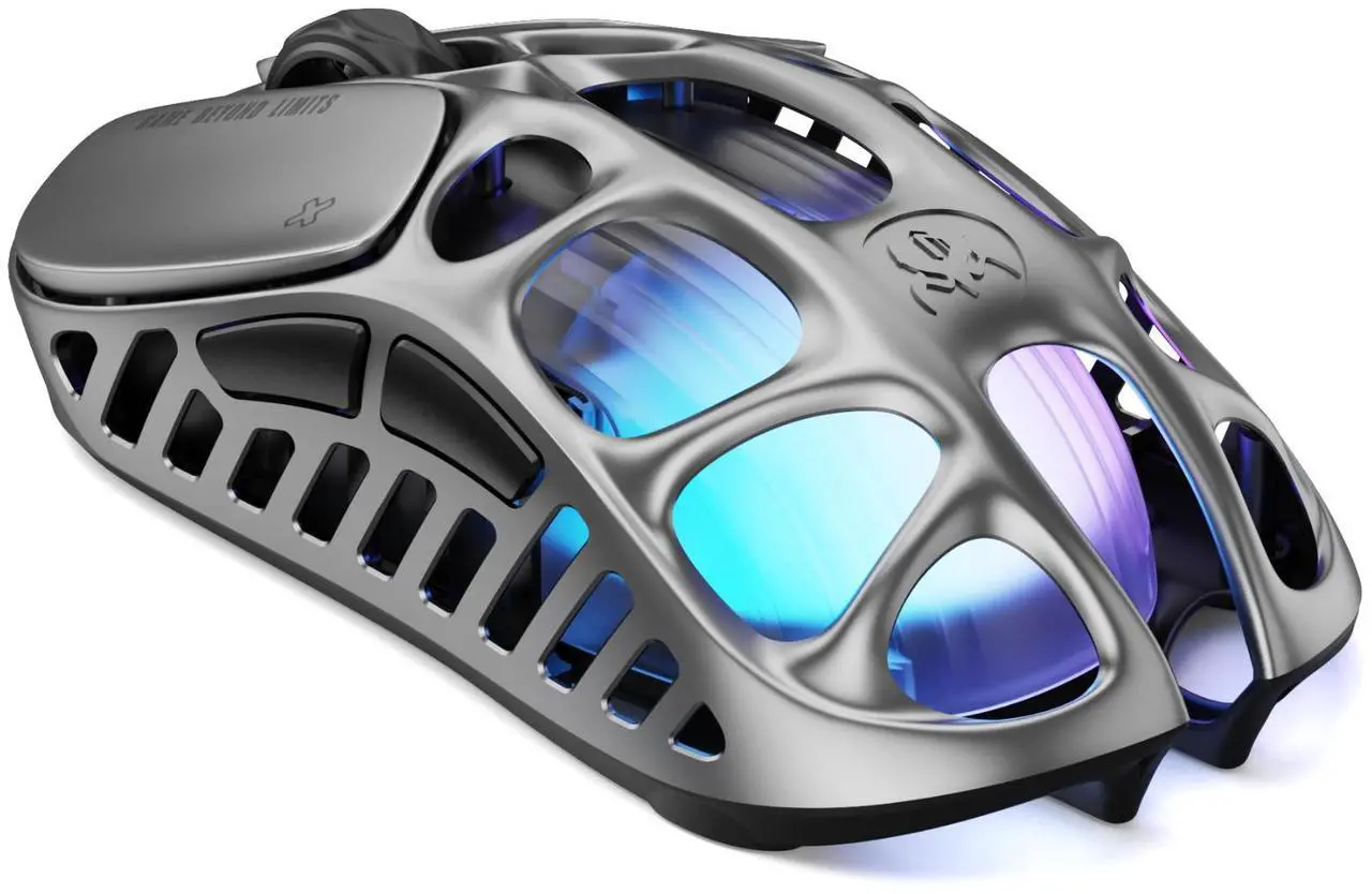 Alt view image 3 of 7 - GravaStar Mercury X Pro Wireless Gaming Mouse  32,000 DPI PAW 3950 Sensor, 8,000Hz Polling Rate, Only 49g, Magnesium Alloy Hollow Frame, RGB Lighting, 5 Programmable Buttons, Tri Mode Connectivity