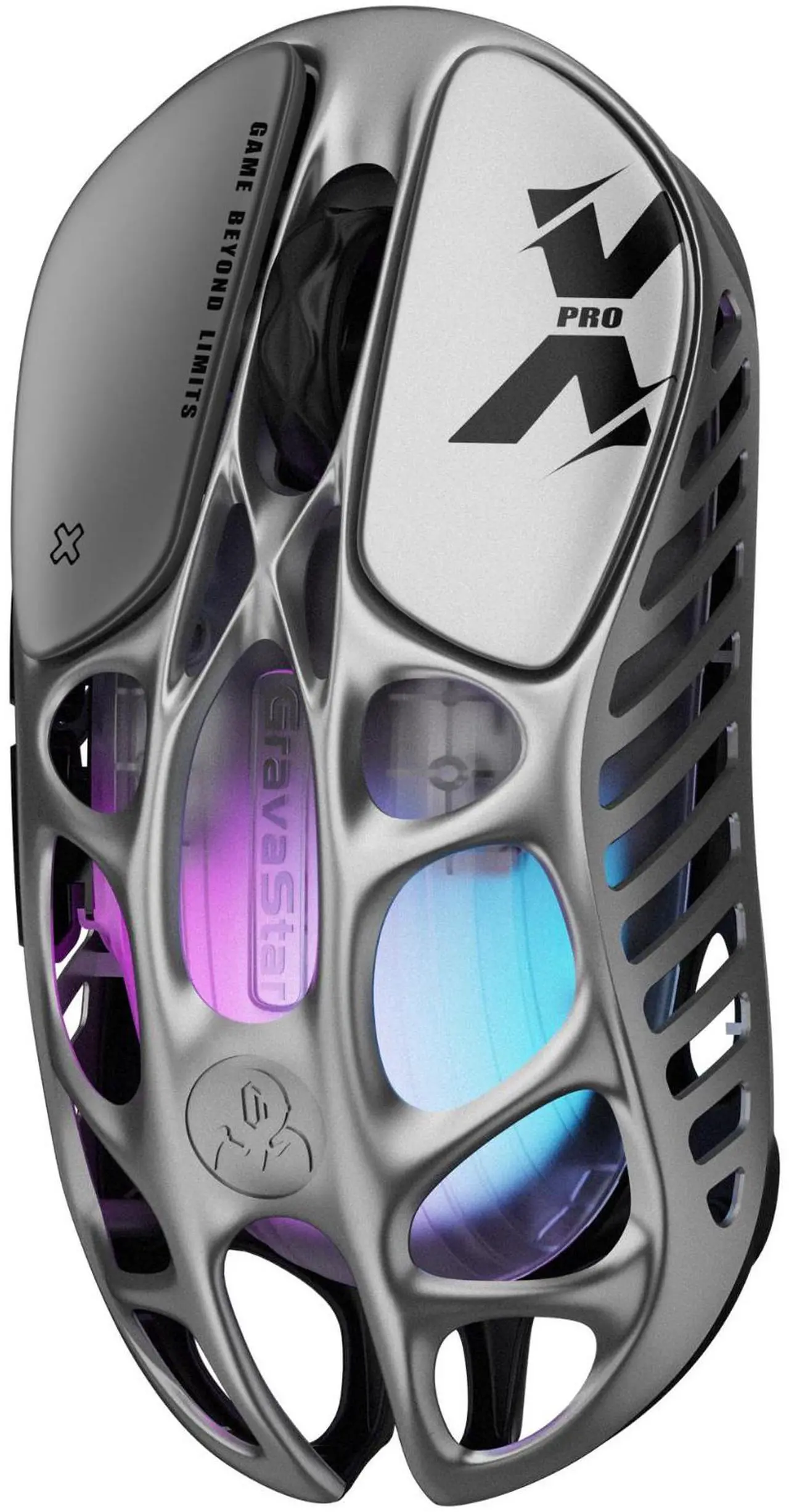 Alt view image 6 of 7 - GravaStar Mercury X Pro Wireless Gaming Mouse  32,000 DPI PAW 3950 Sensor, 8,000Hz Polling Rate, Only 49g, Magnesium Alloy Hollow Frame, RGB Lighting, 5 Programmable Buttons, Tri Mode Connectivity