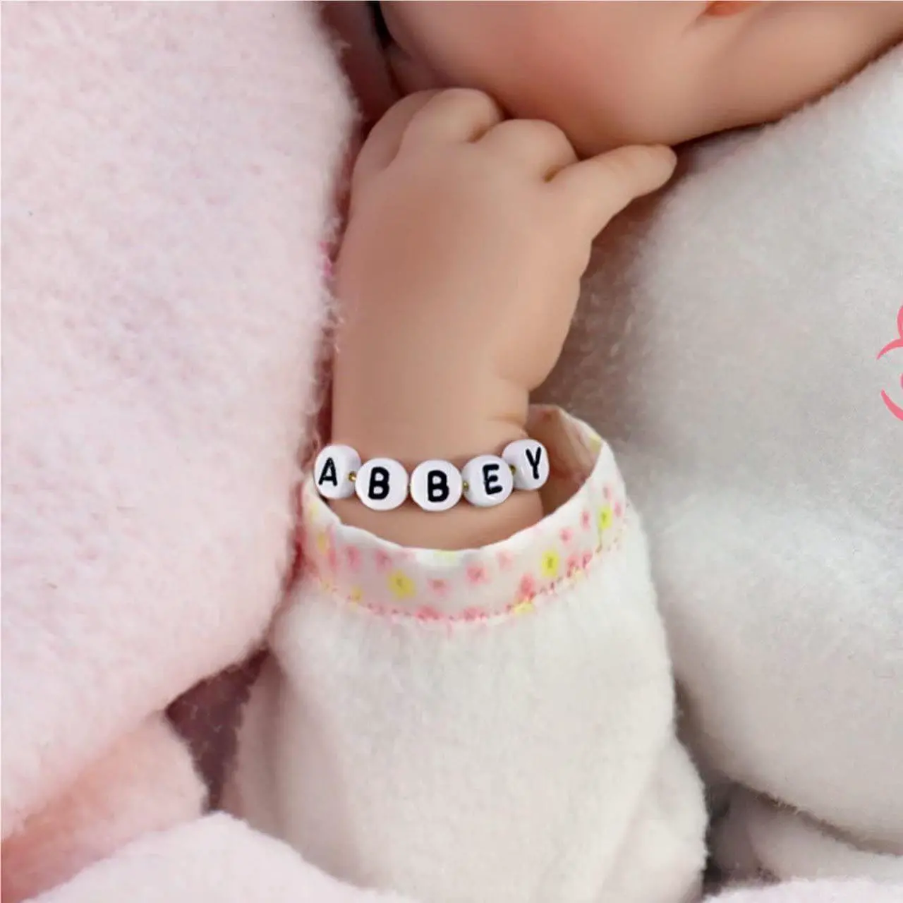 Alt view image 4 of 4 - The Ashton-Drake Galleries "You're My Pooh Bear" Baby Girl Doll with Personalizable Bracelet by Master Doll Artist Waltraud Hanl 19-inches