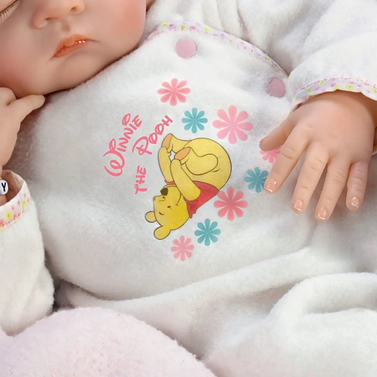 Alt view image 3 of 4 - The Ashton-Drake Galleries "You're My Pooh Bear" Baby Girl Doll with Personalizable Bracelet by Master Doll Artist Waltraud Hanl 19-inches