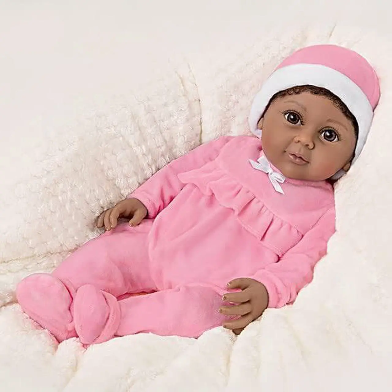 Alt view image 4 of 6 - Kayla The Comfort Therapy Doll for Alzheimer's African American Black Baby Doll by Ashton-Drake