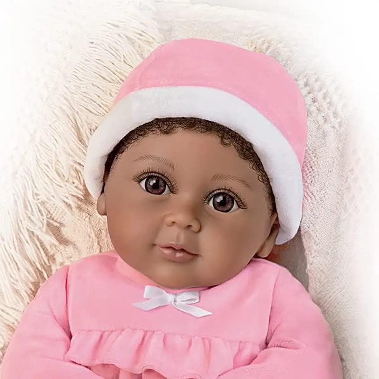 Alt view image 5 of 6 - Kayla The Comfort Therapy Doll for Alzheimer's African American Black Baby Doll by Ashton-Drake