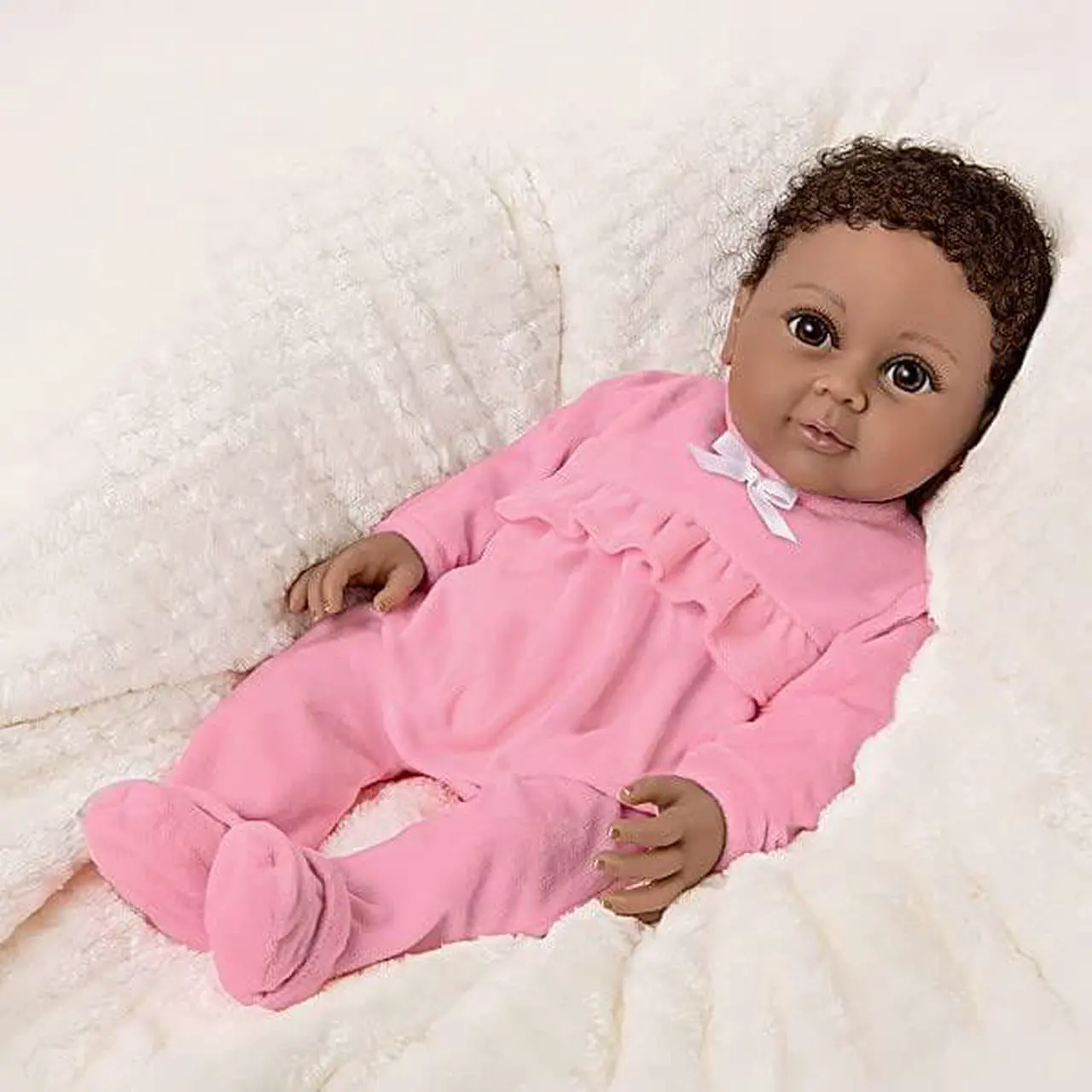 Alt view image 6 of 6 - Kayla The Comfort Therapy Doll for Alzheimer's African American Black Baby Doll by Ashton-Drake