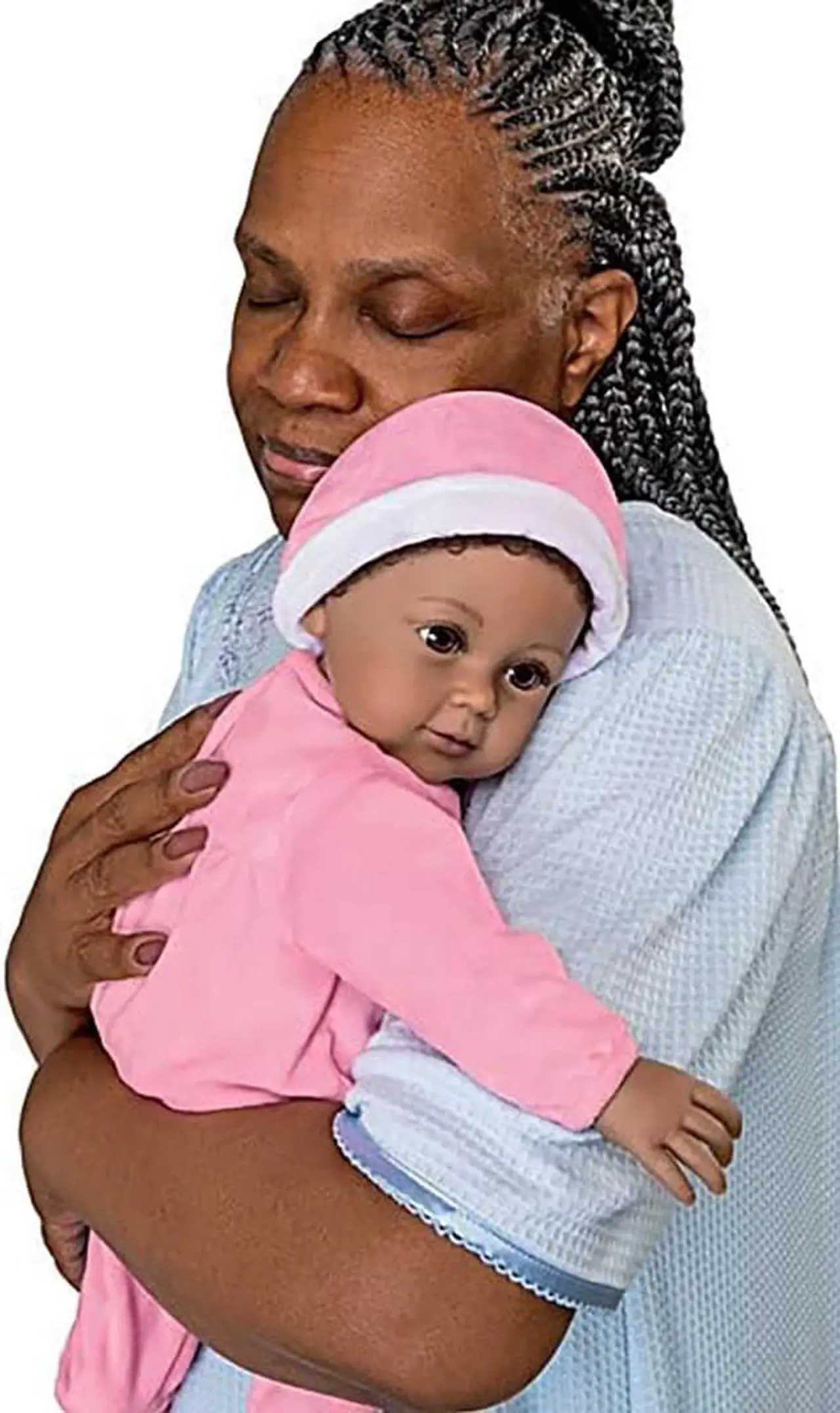 Alt view image 2 of 6 - Kayla The Comfort Therapy Doll for Alzheimer's African American Black Baby Doll by Ashton-Drake