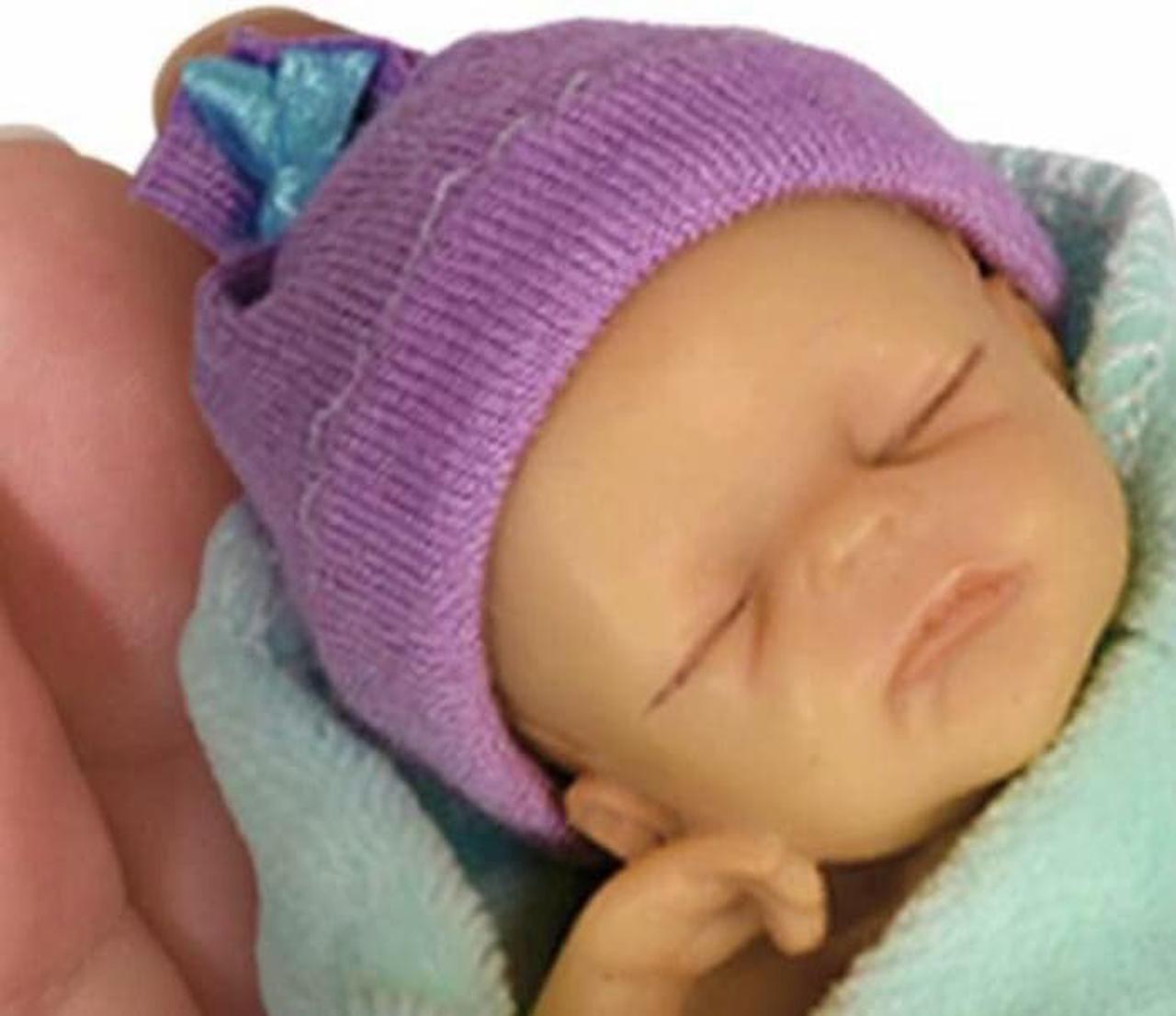 Alt view image 3 of 3 - The Ashton - Drake Galleries Bundle Of Joy Hand-Painted Lifelike Pint-Sized Sweet-As-Can-Be Babies  Miniature Baby Doll by Sherry Rawn 4-inches