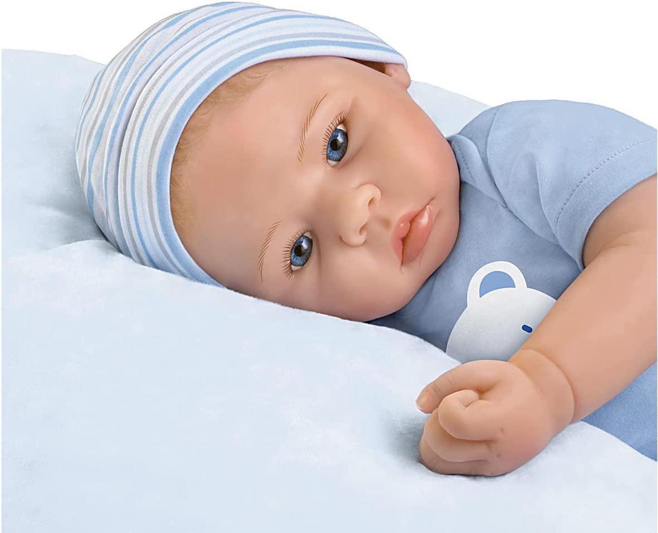 Alt view image 2 of 4 - The Ashton - Drake Galleries So Truly Real Little Buddy Vinyl Baby Doll Weighted to Feel Like A Newborn with Magnetic Pacifier