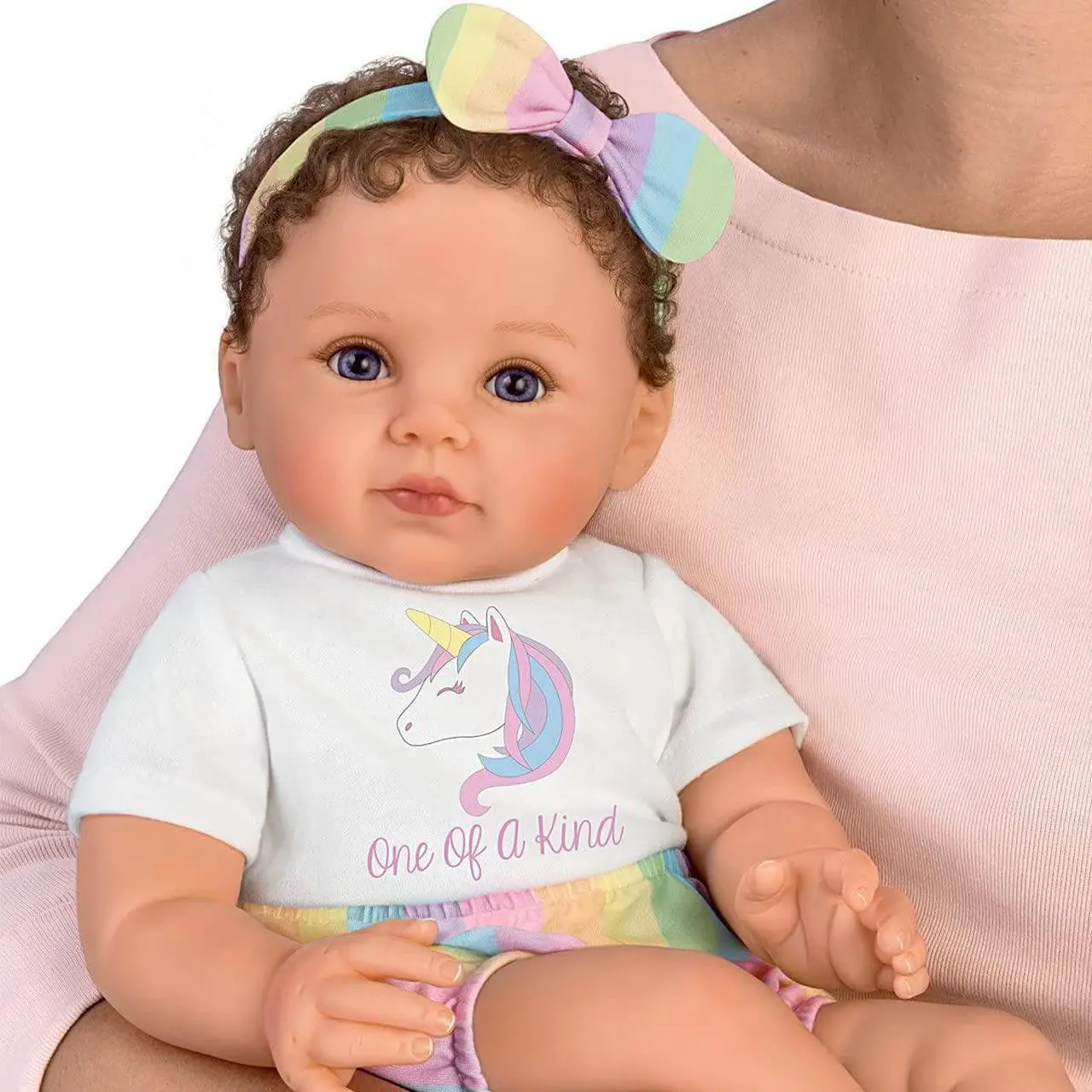 Alt view image 3 of 7 - The Ashton - Drake Galleries One Of A Kind Katherine So Truly Real® Lifelike RealTouch® Vinyl Skin Realistically Hand-painted with Magnetic Pacifier & Poseable Weighted Doll by Ping Lau 18-inches