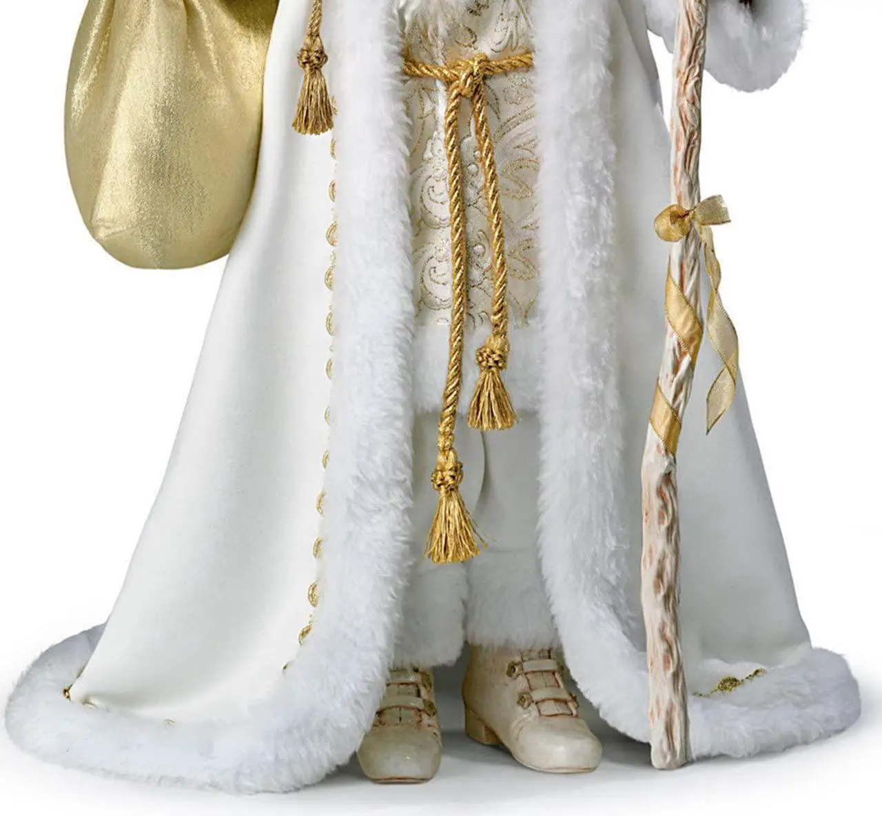 Alt view image 3 of 7 - The Ashton - Drake Galleries Ashton Drake Karen Vander Logt White Christmas Musical Santa Doll: Lights Up