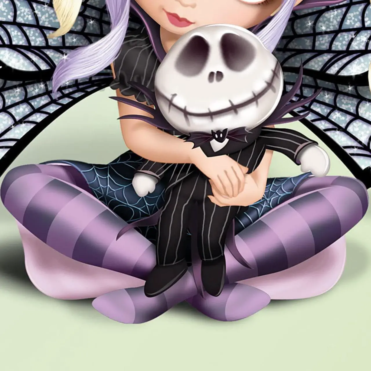 Alt view image 4 of 4 - The Hamilton Collection The Spritely Fun with The Nightmare Before Christmas Collection Issue #1: "Jack" Fairy Figurine Handcrafted & Hand-painted Halloween Decoration by Jasmine Becket-Griffith 4"