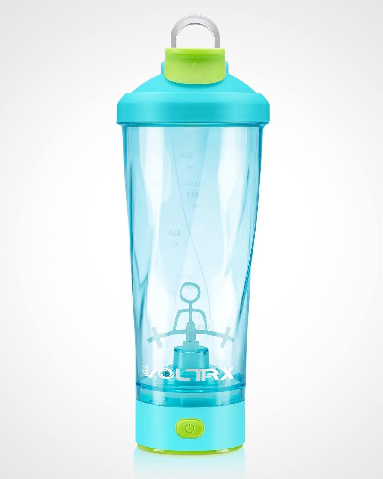 Alt view image 7 of 7 - VOLTRX Electric Shaker Bottle - Vortex Boost Portable USB C Rechargeable Protein Blender Shake Mixer BPA Free Waterproof 24 oz Aurora Blue
