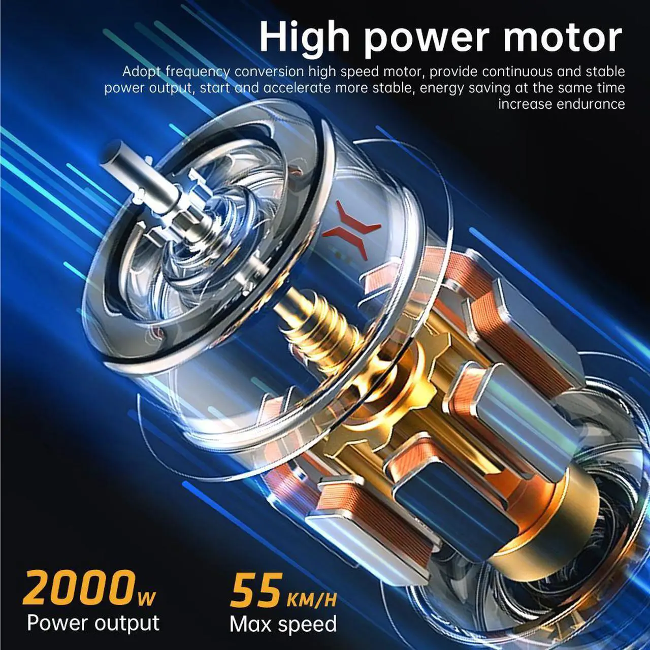 Alt view image 3 of 7 - EKX X21 Adults Electric Bike 2000W 48V35AH 55km/h Samsung Battery Snow Electric Motorcycles 20*4.0 Off Road Tyre Mountain Ebike