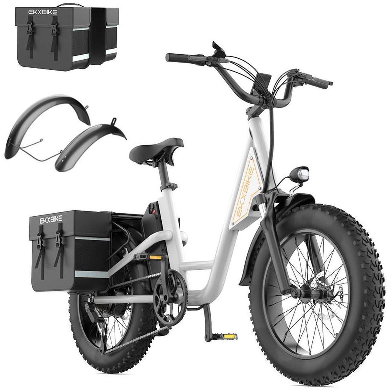 Main image of EKX L1 Adult Electric Bike 1000W Motor(1400W peak)34MPH, 48V 15.6Ah Removable Battery With 20''4.0 Fat Tire 7 Speed Urban Ebike