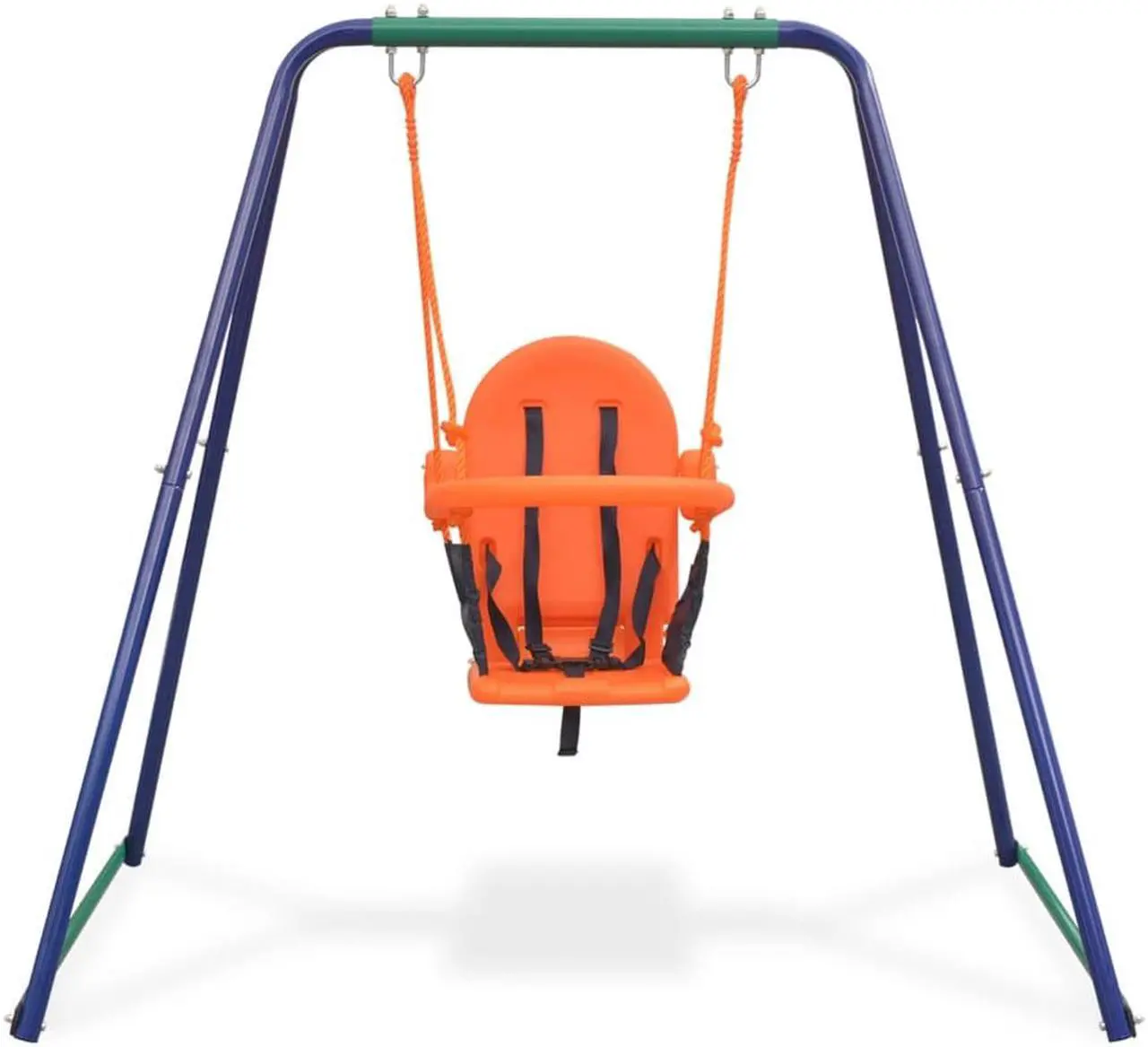 Alt view image 6 of 6 - 2-in-1 Single Swing and Toddler Swing Orange