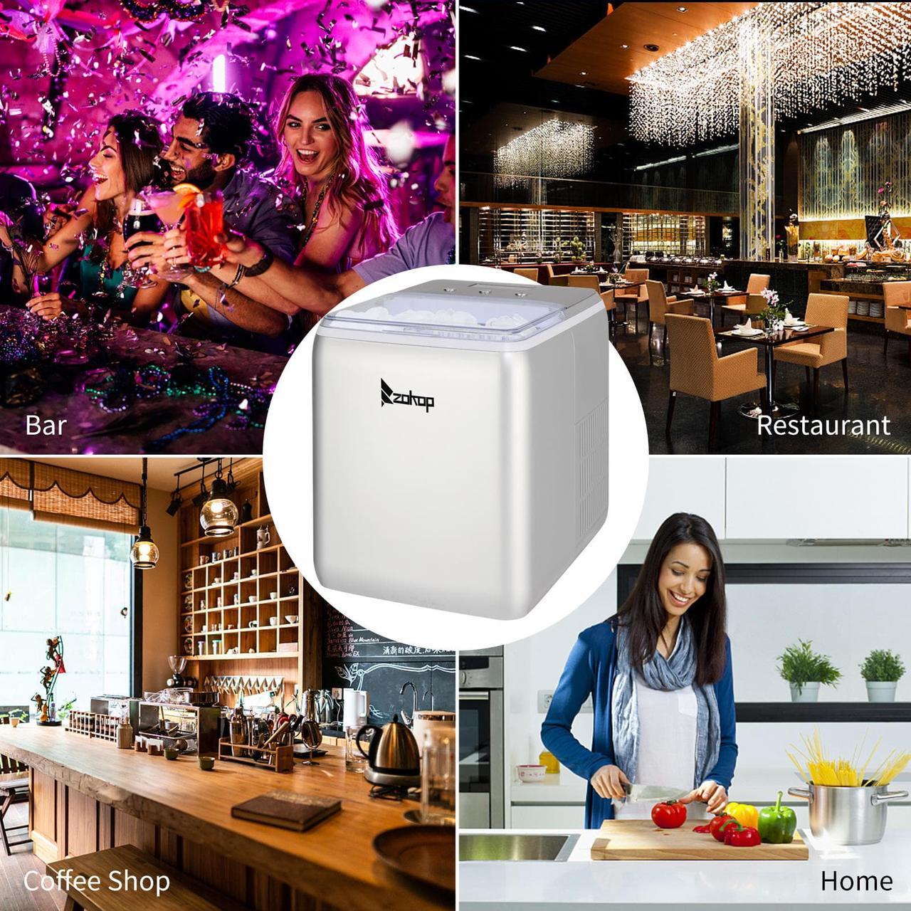 Alt view image 2 of 6 - Ice Maker Black Plastic Transparent Cover/Display Commercial/Household XH