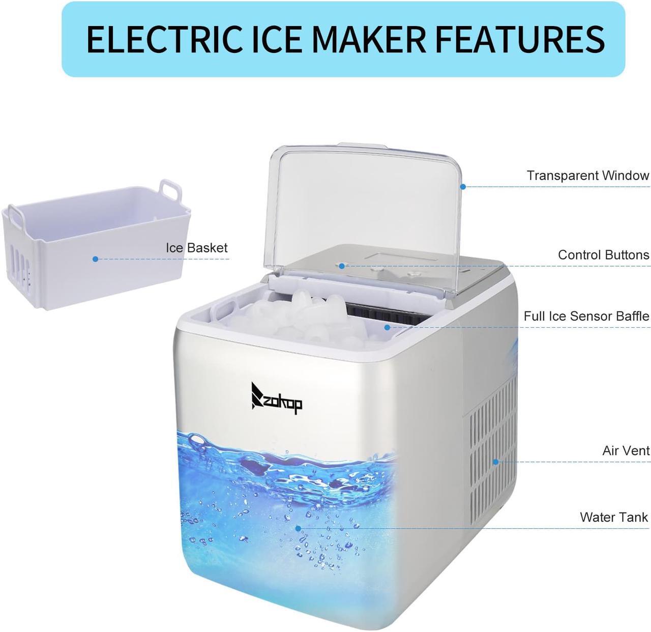 Alt view image 4 of 6 - Ice Maker Black Plastic Transparent Cover/Display Commercial/Household XH