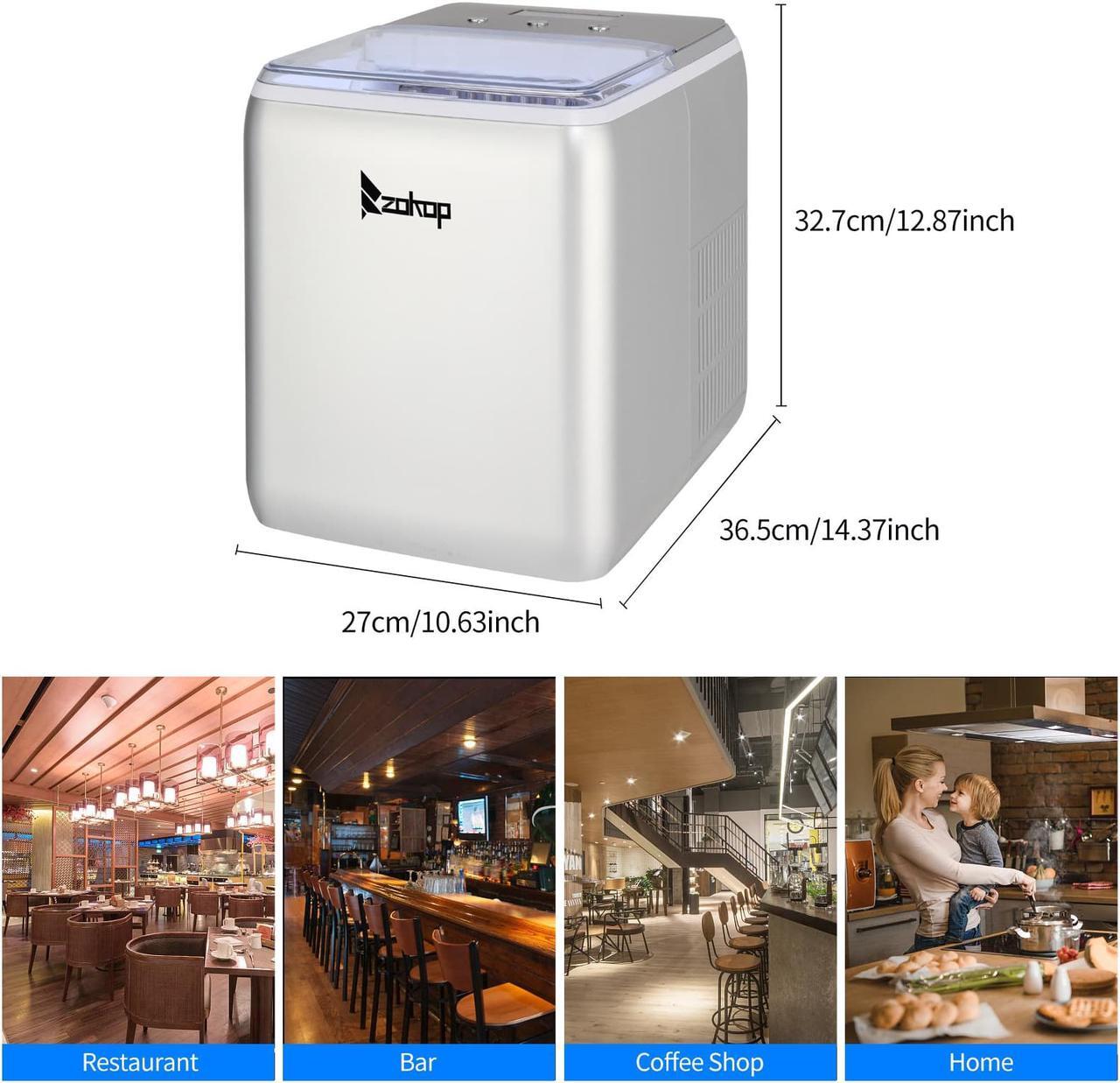 Alt view image 6 of 6 - Ice Maker Black Plastic Transparent Cover/Display Commercial/Household XH