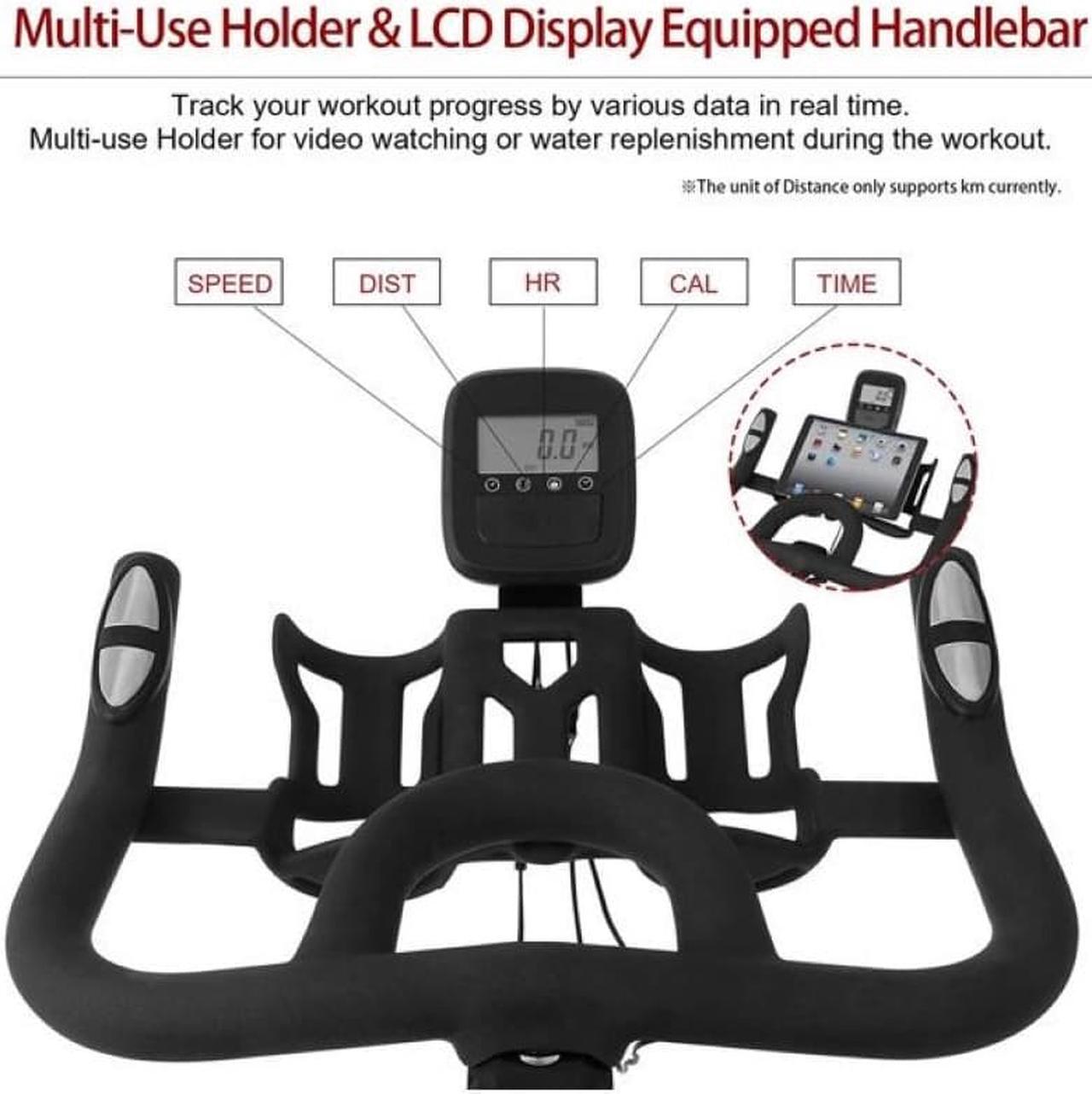 Alt view image 3 of 6 - Stationary Exercise Living Room Indoor Tablet Holder And LCD Monitor Exercise Cycling Bike