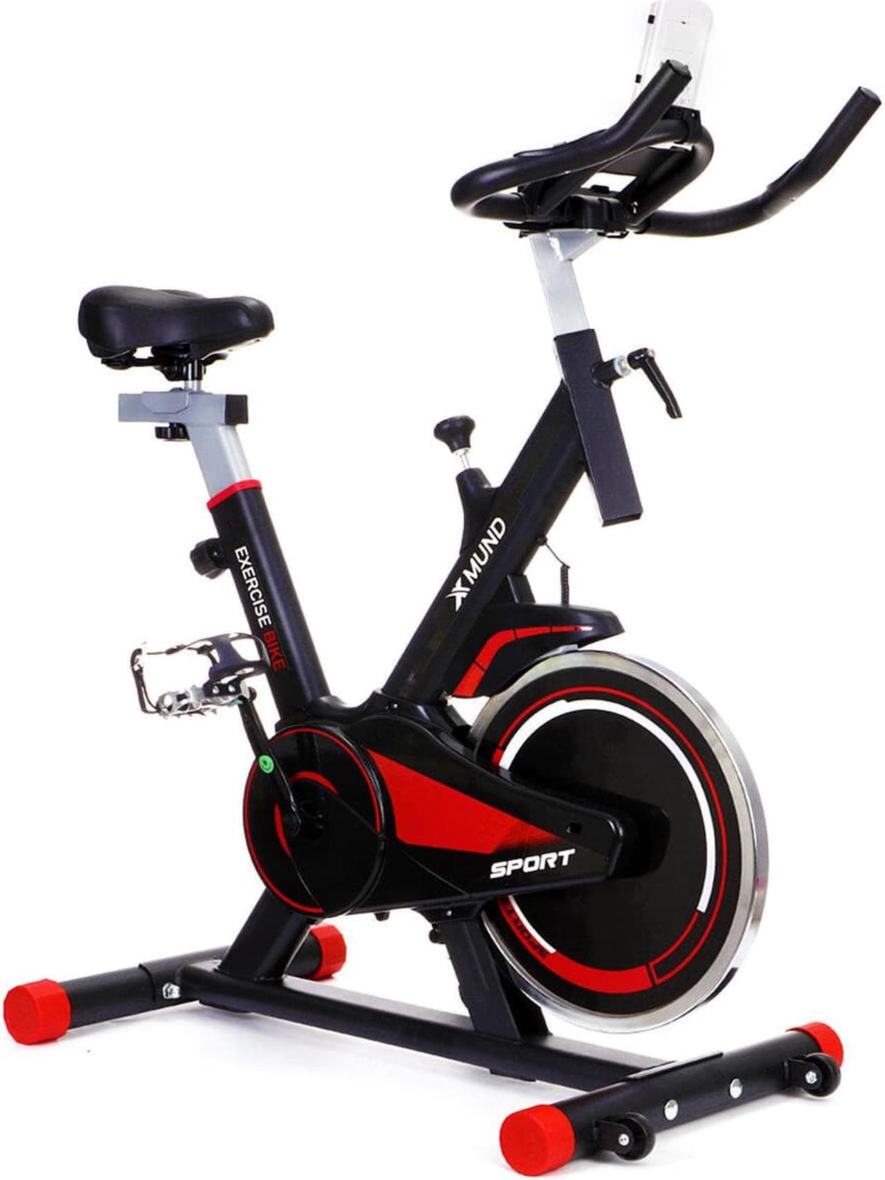 Alt view image 5 of 6 - XMUND XD-EB1 Exercise Bike 13KG Flywheel Ultra-quiet Belt Drive Seat Adjustment Stationary Bike 130KG Weight Capacity