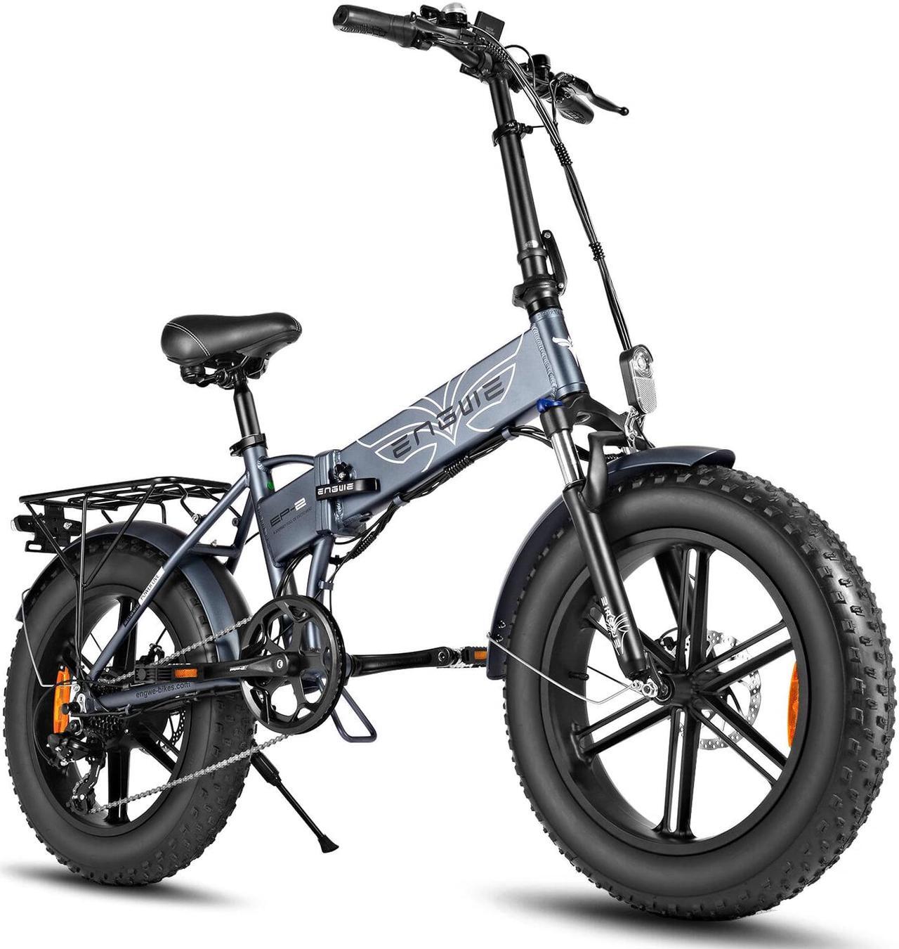 Alt view image 3 of 5 - ENGWE EP-2 48V 12.5Ah 500W 20in Folding Electric Bike Top Speed 39km/h Range 35-50km E Bike for Snowfield Mountain Road