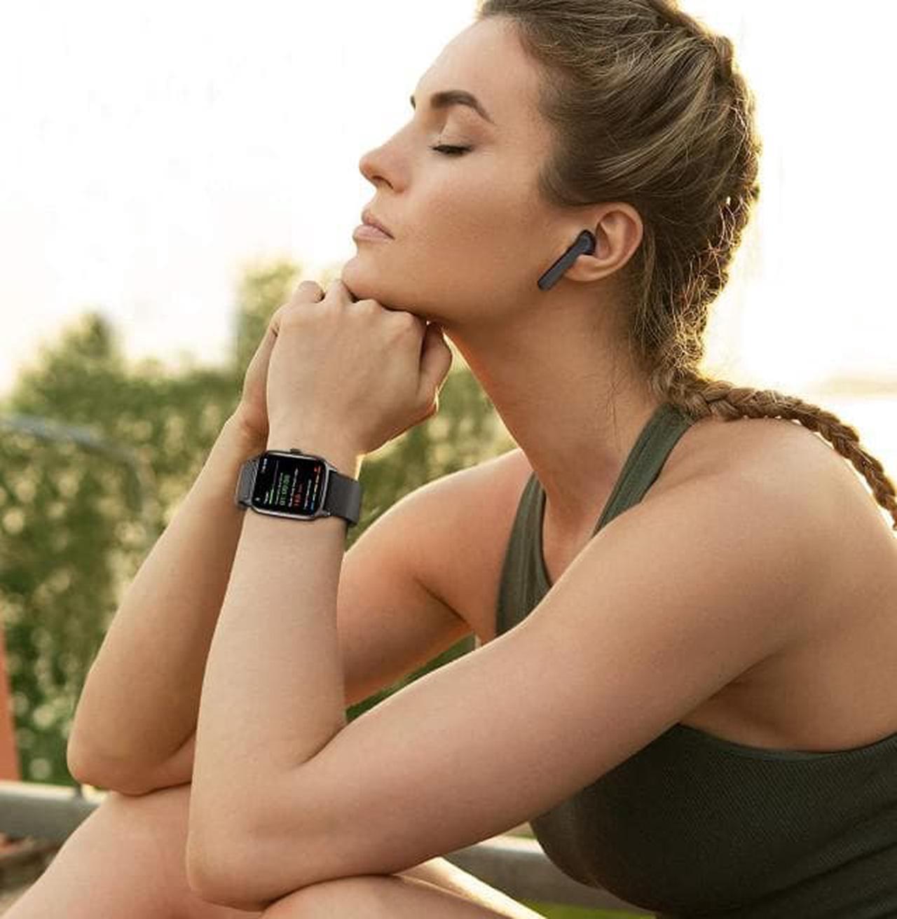 Alt view image 6 of 7 - Letsfit Smart Watch Compatible with iPhone and Android Phones, Fitness Tracker with Heart Rate, Blood Oxygen Saturation, 5ATM Waterproof Smartwatch - EW1