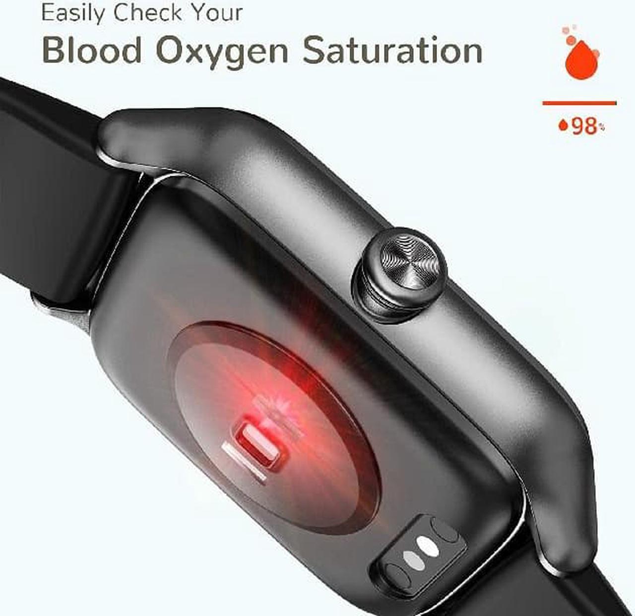 Alt view image 7 of 7 - Letsfit Smart Watch Compatible with iPhone and Android Phones, Fitness Tracker with Heart Rate, Blood Oxygen Saturation, 5ATM Waterproof Smartwatch - EW1